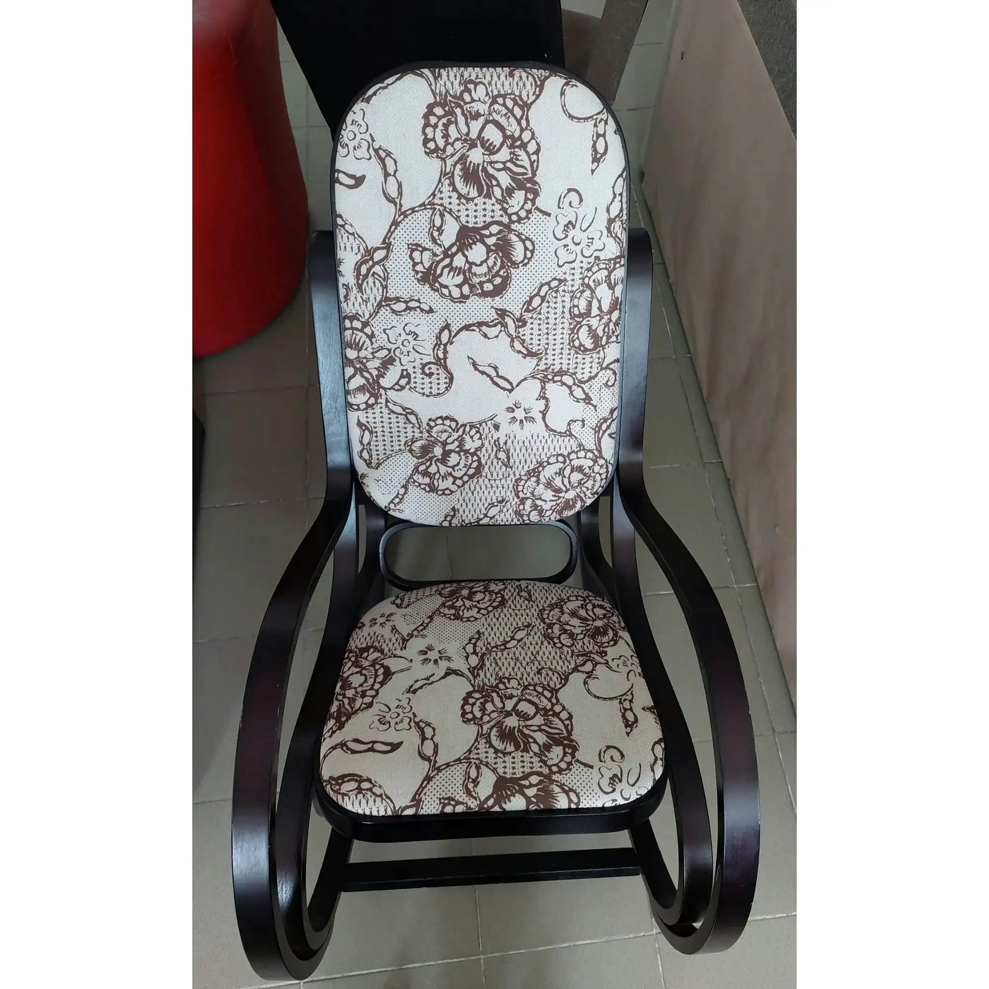 PRODUS RESIGILAT - Balansoar MAX 2, wenge/multicolor, stofa/lemn indoit, 52x90x95 cm