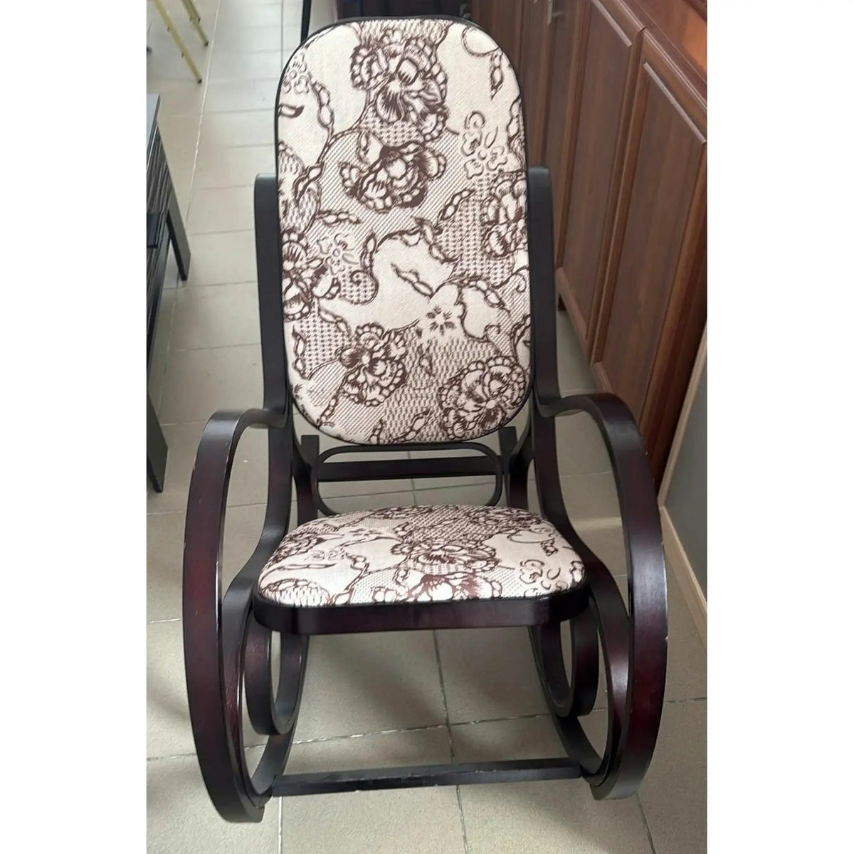 PRODUS RESIGILAT - Balansoar MAX 2, wenge/multicolor, stofa/lemn indoit, 52x90x95 cm