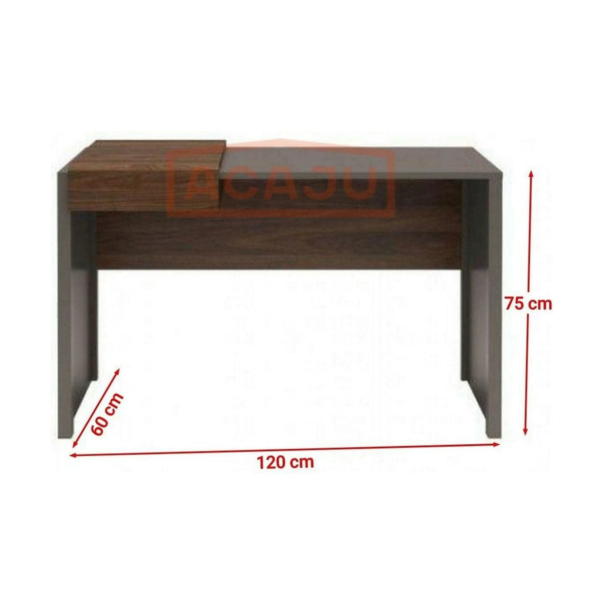 PRODUS RESIGILAT - Birou AUTHOR, gri/stejar, PAL, 120x60x75 cm