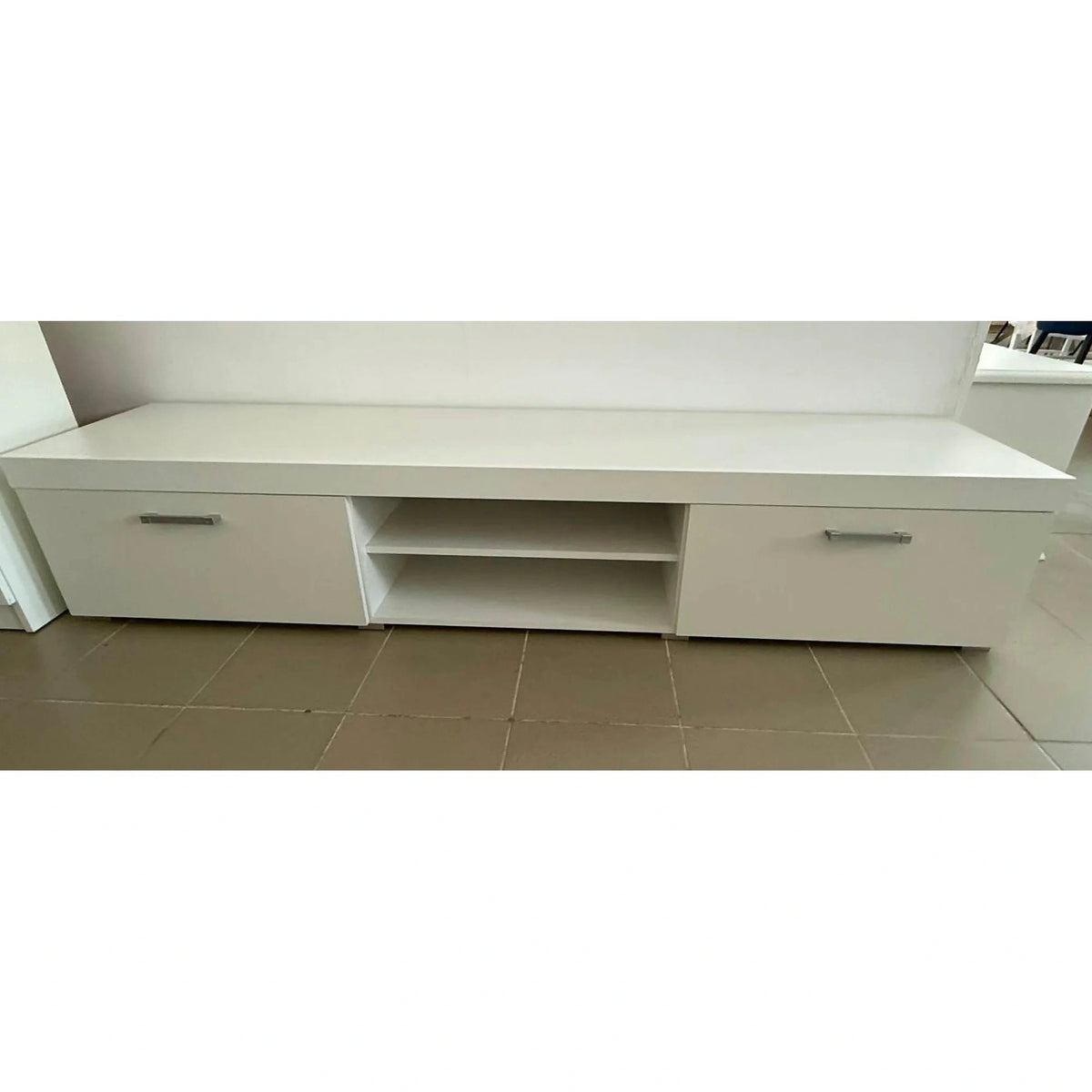 PRODUS RESIGILAT - Comoda TV SAMBA, alb, PAL, 200x39x45 cm