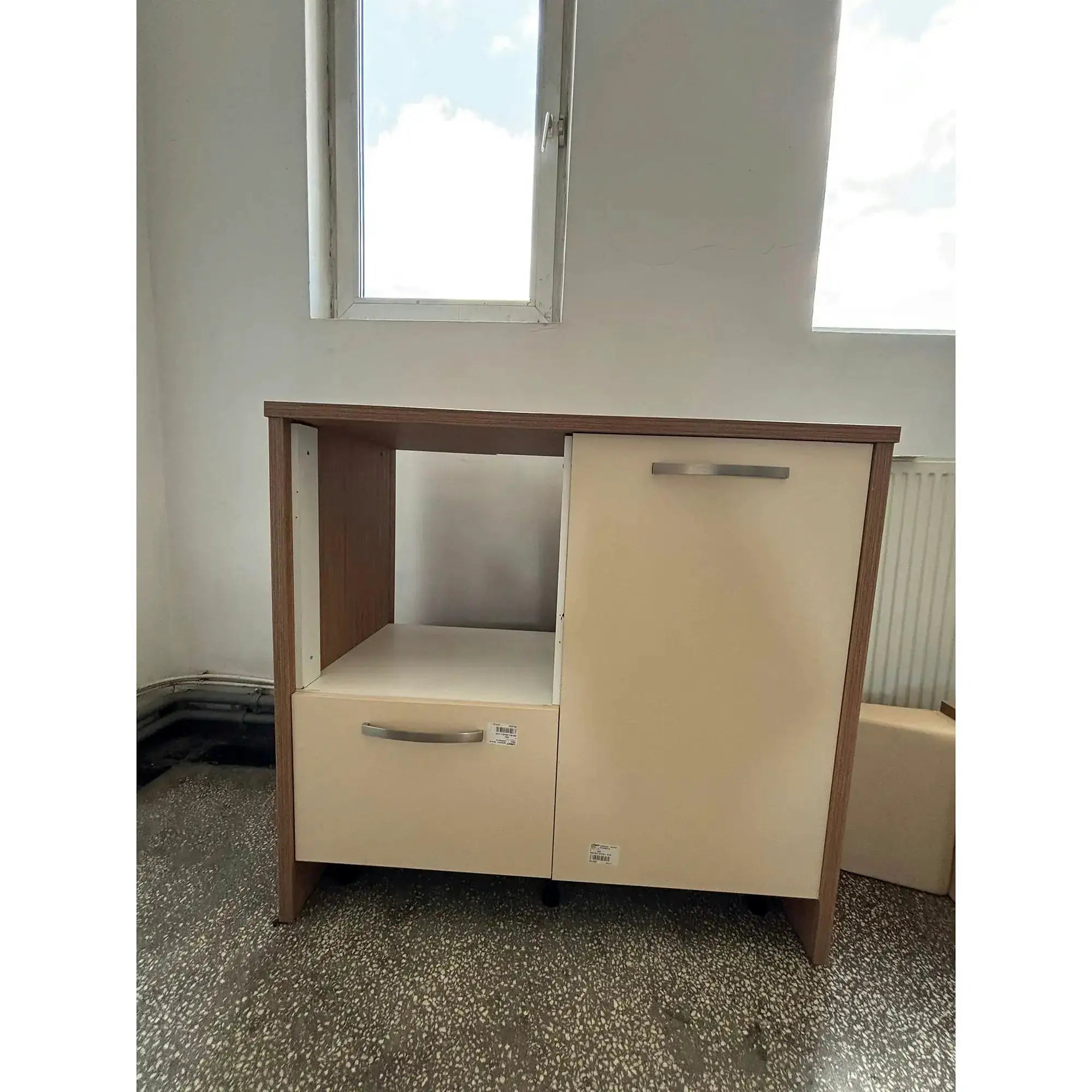 PRODUS RESIGILAT - Dulap GAZELLE, crem/stejar, PAL, 128x61x119 cm