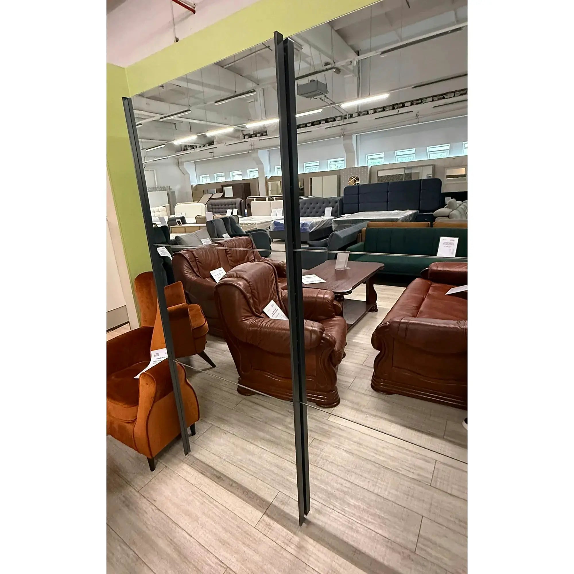 PRODUS RESIGILAT - Dulap TETRIX, alb lucios, PAL, cu 2 usi si oglinzi, 154x60x196 cm