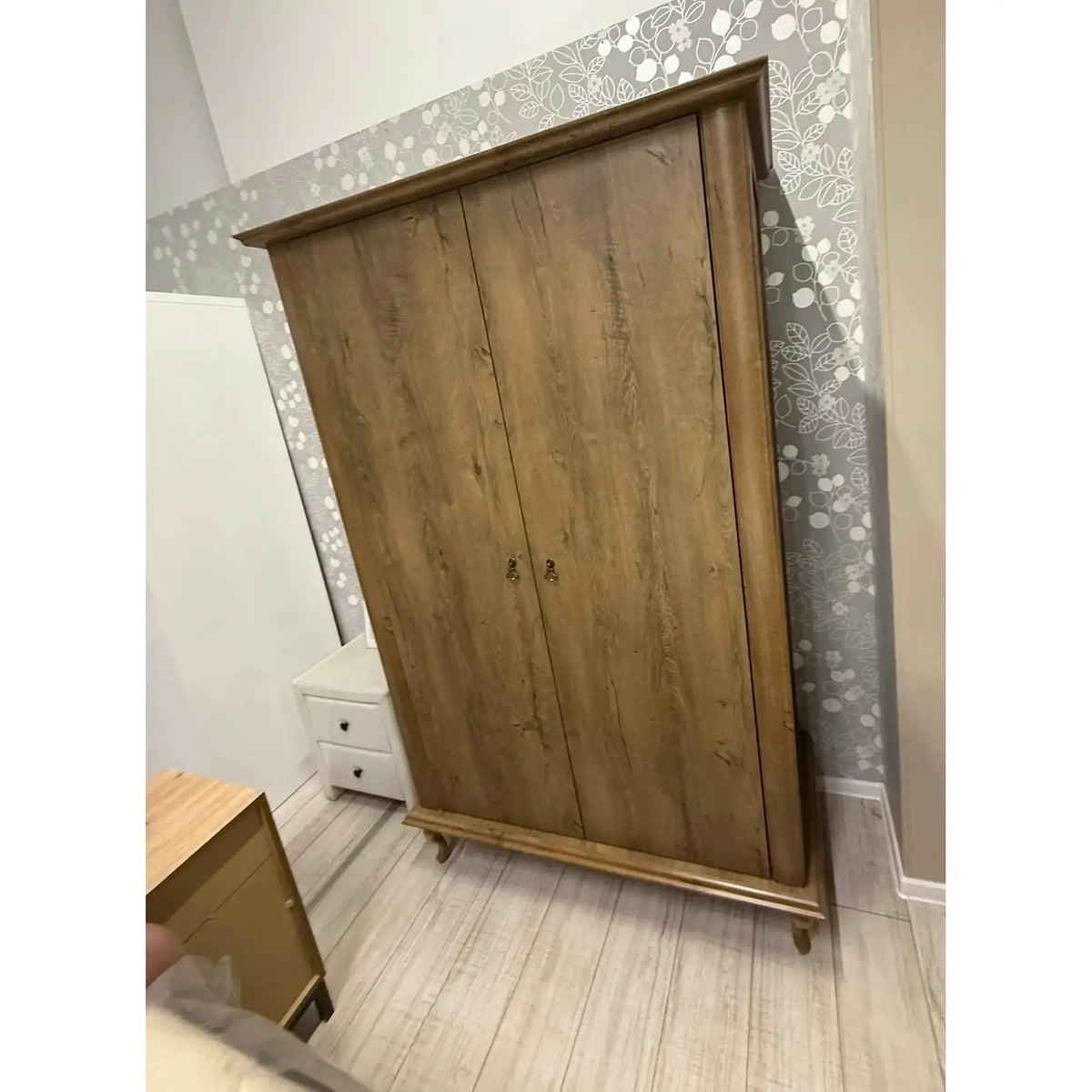 PRODUS RESIGILAT - Dulap VILAR DA1, stejar lefkas, DTD, cu 2 usi, 125x57x196 cm