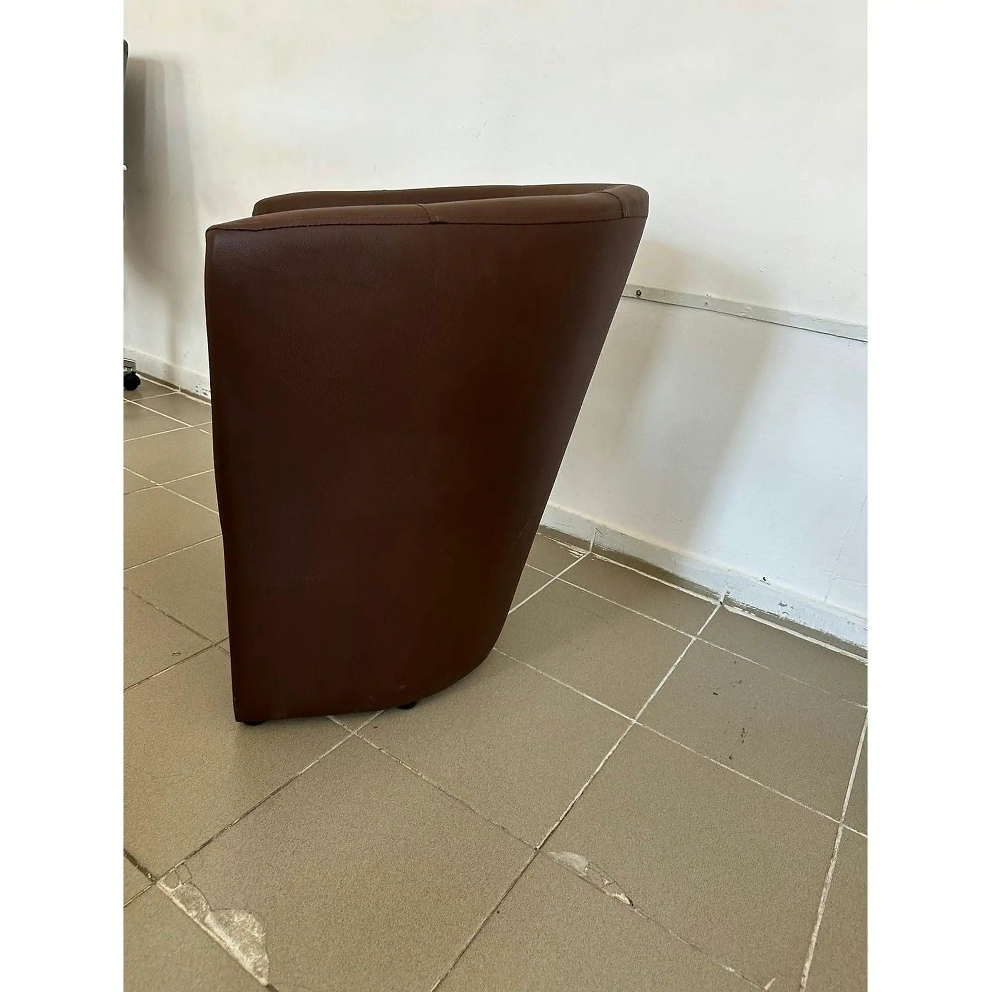 PRODUS RESIGILAT - Fotoliu TM-1, piele ecologica maro, 67x60x76 cm