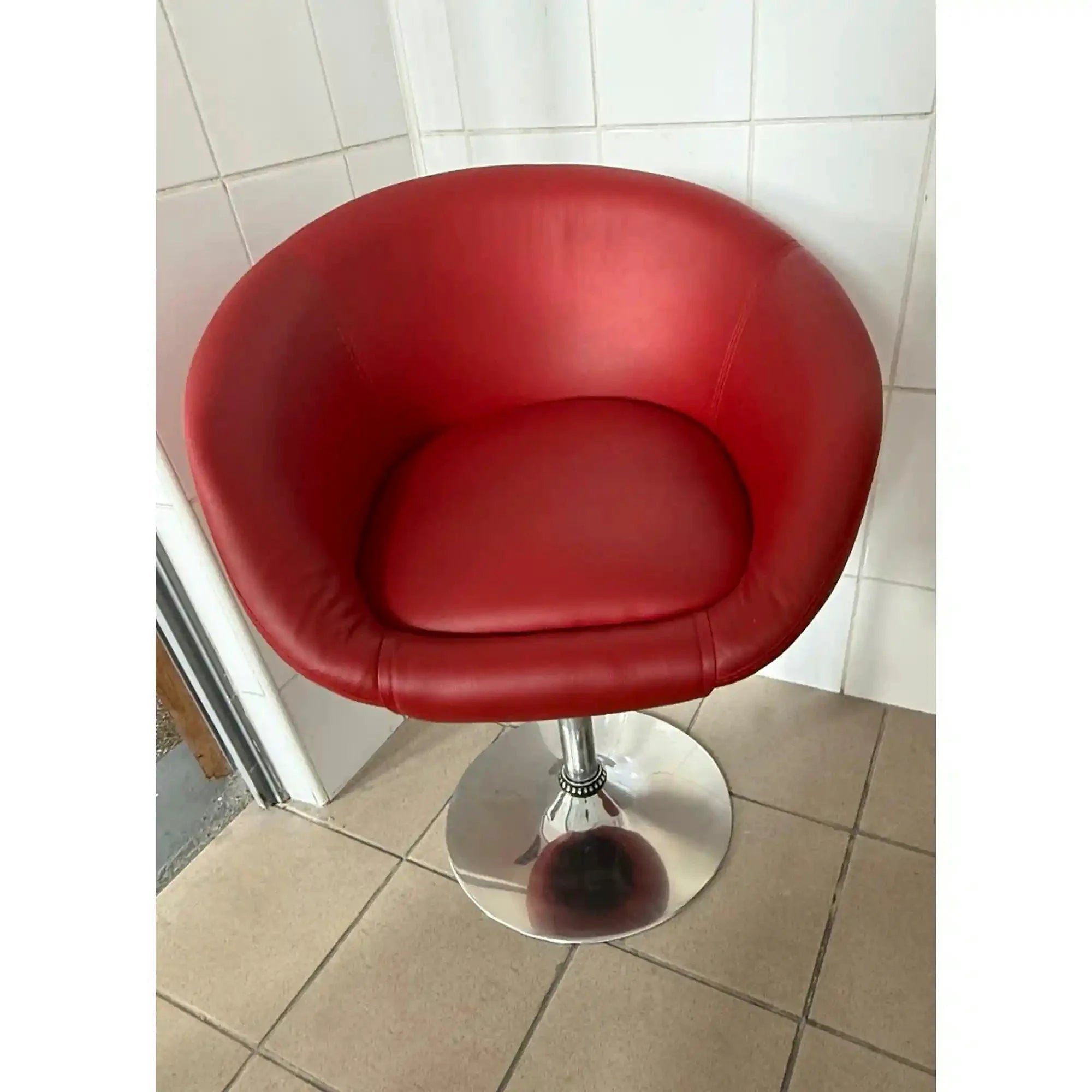 PRODUS RESIGILAT - Fotoliu TURON PLUS, rosu, piele ecologica, 66x60x73/89 cm