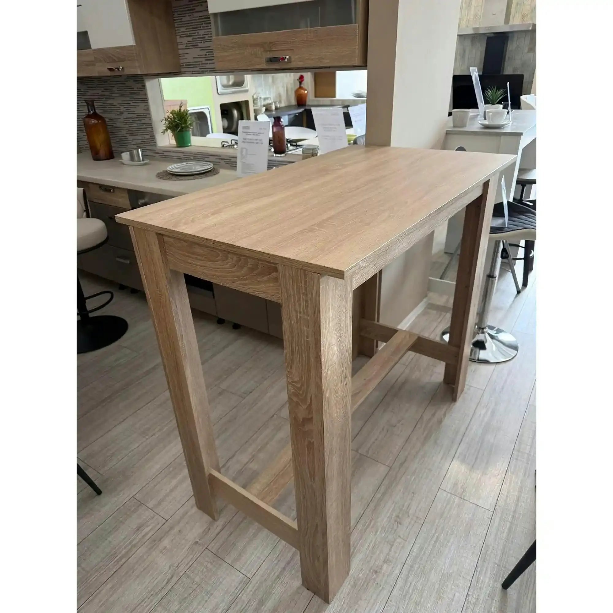 PRODUS RESIGILAT - Masa bar HUGO, stejar sonoma, PAL, 120x58x108 cm