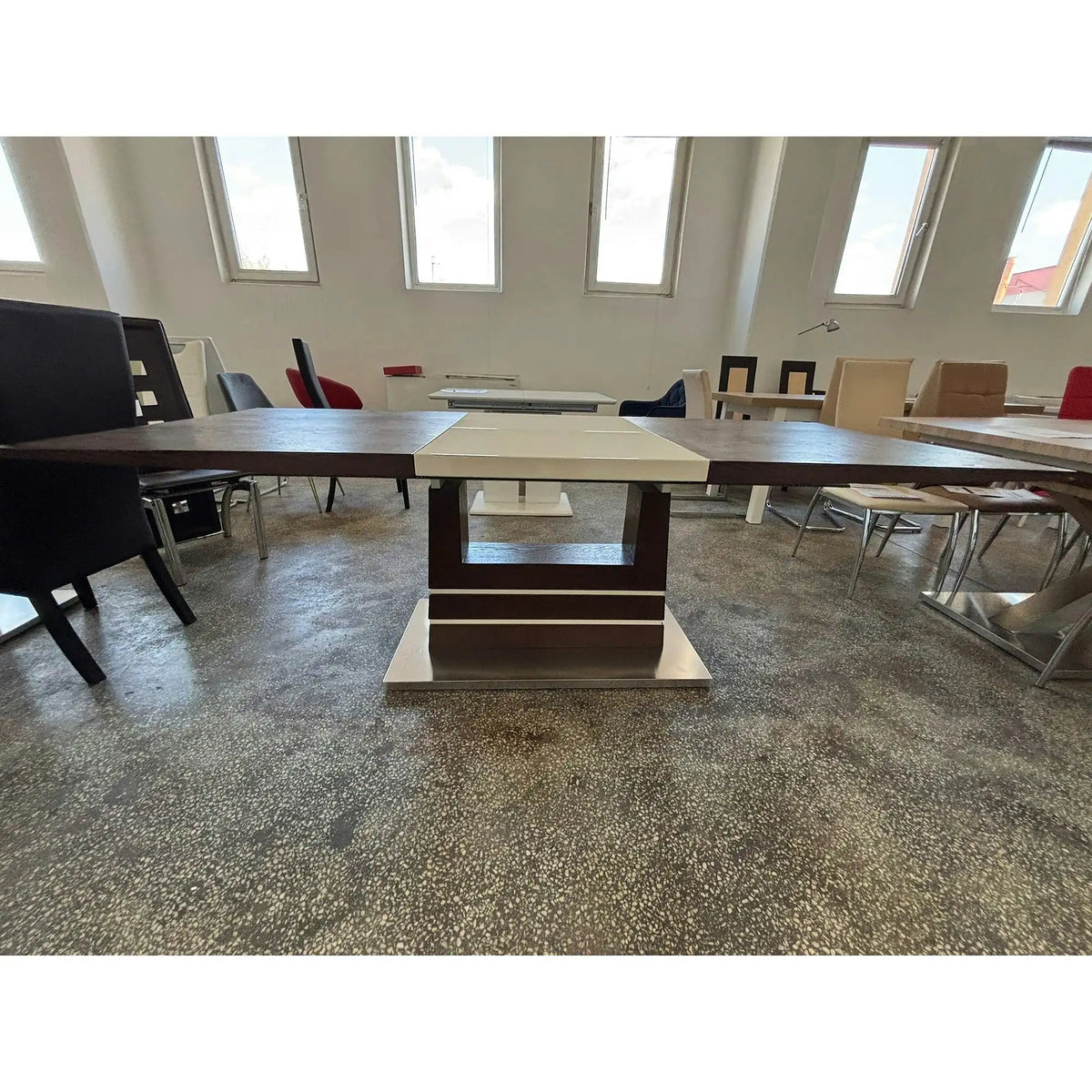 PRODUS RESIGILAT - Masa extensibila TANGO 2, nuc/alb, 160/220x90x77 cm