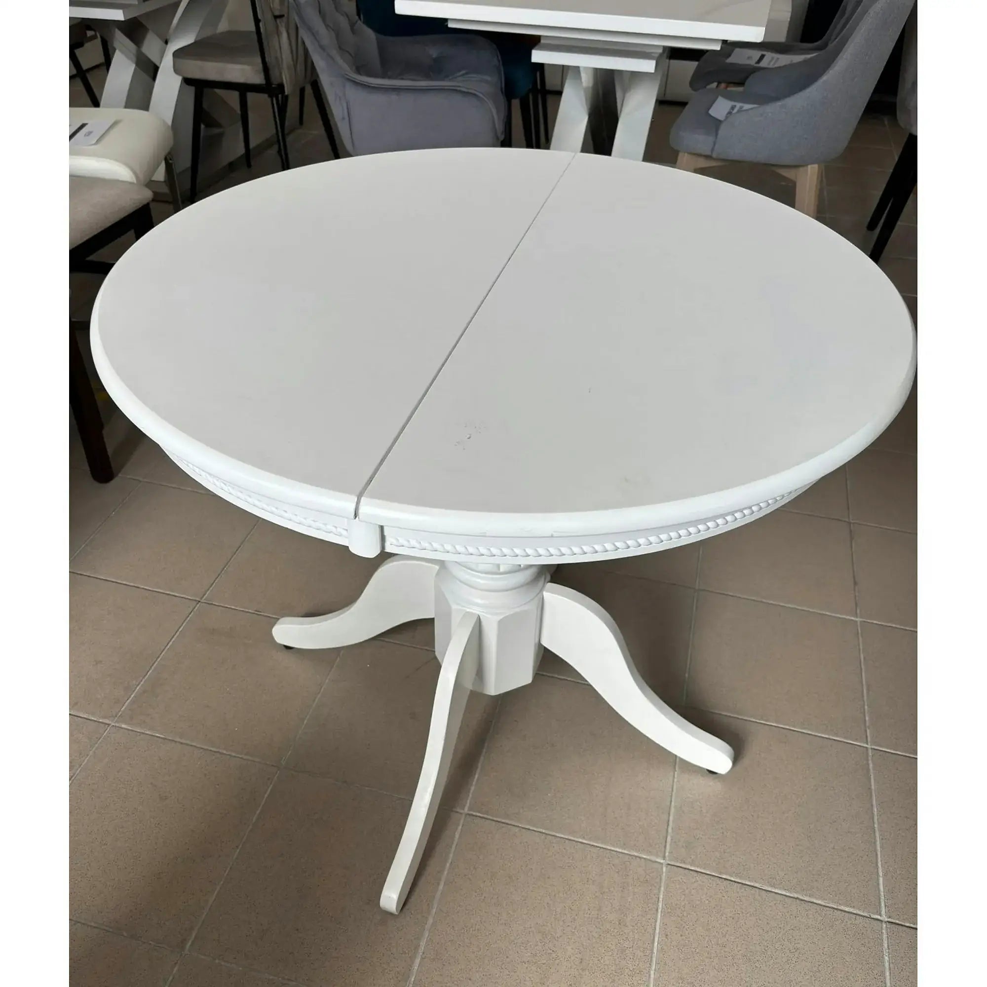 PRODUS RESIGILAT - Masa extensibila WILLIAM, alb, 90/124x90x75 cm