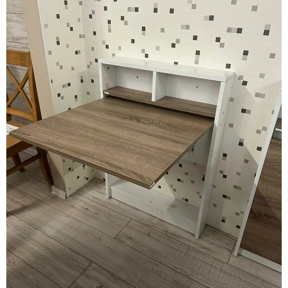 PRODUS RESIGILAT - Masa pliabila 793ELG3803, stejar/alb, PAL, 70x15x90 cm