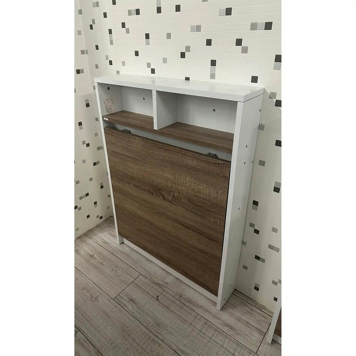 PRODUS RESIGILAT - Masa pliabila 793ELG3803, stejar/alb, PAL, 70x15x90 cm