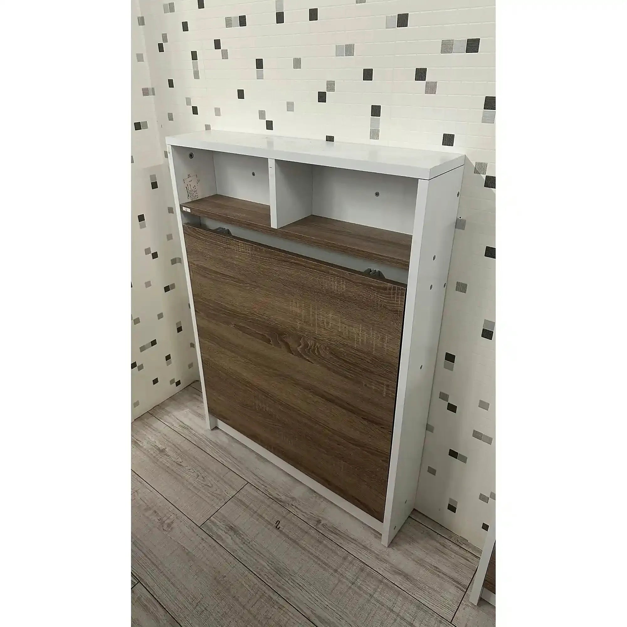 PRODUS RESIGILAT - Masa pliabila 793ELG3803, stejar/alb, PAL, 70x15x90 cm
