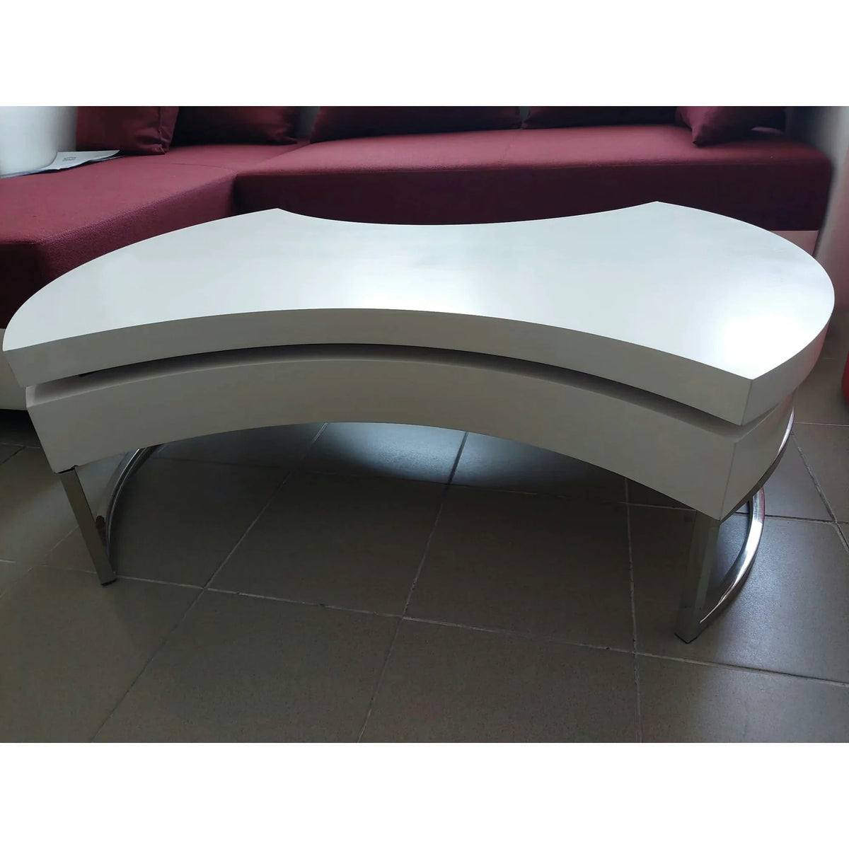 PRODUS RESIGILAT - Masuta cafea AUREA, alb, 115x80x38 cm