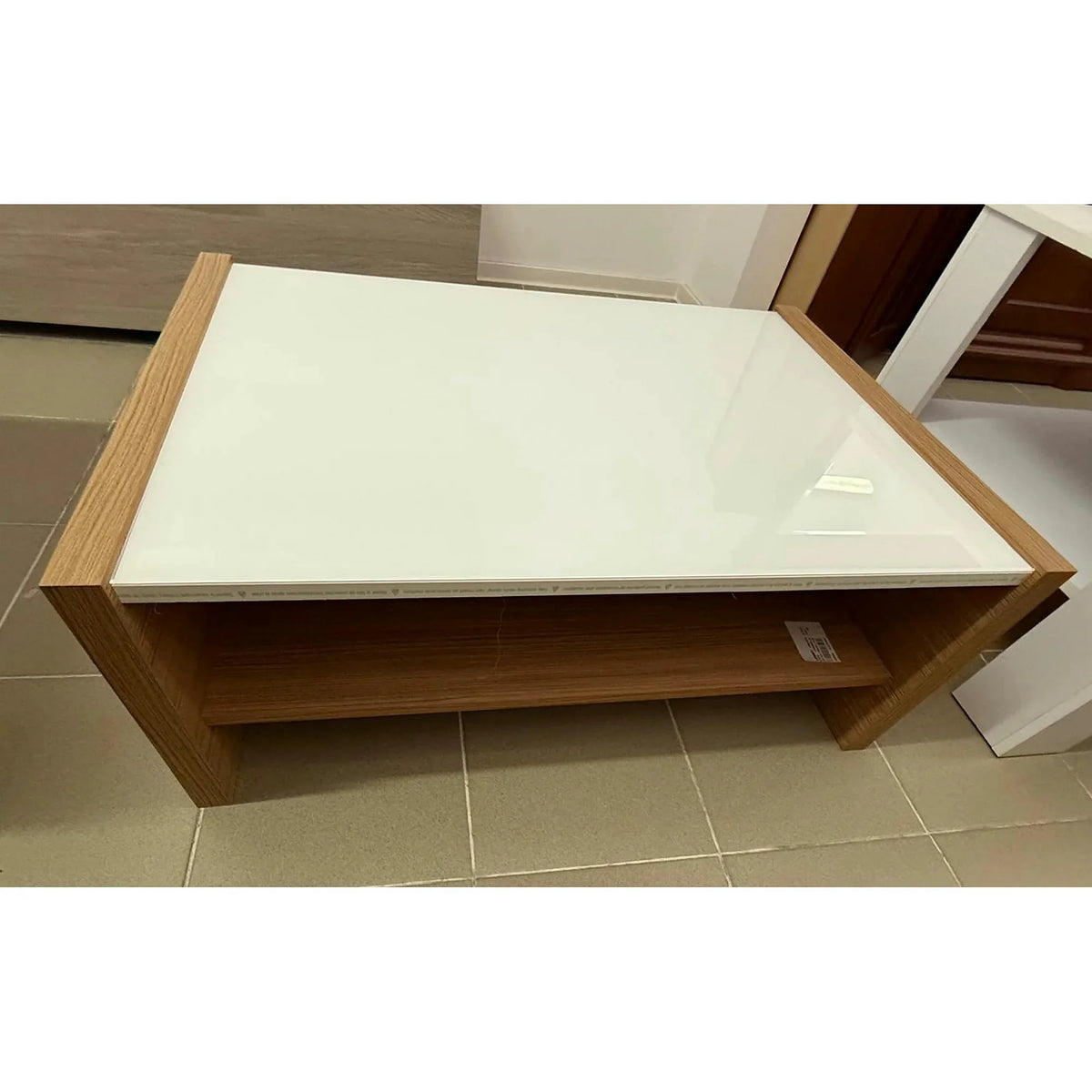 PRODUS RESIGILAT - Masuta cafea NEW YORK, alb/stejar, 89x62x35 cm