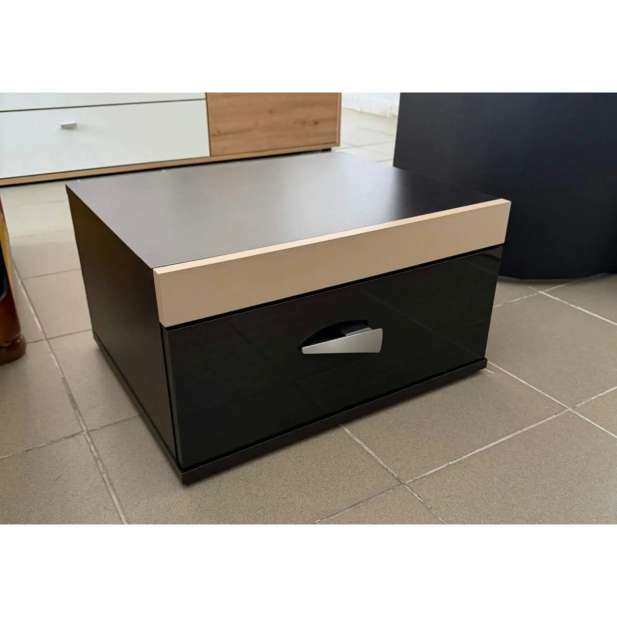 PRODUS RESIGILAT - Noptiera DEN01WLK, wenge/cappuccino, PAL, 50x42x26 cm