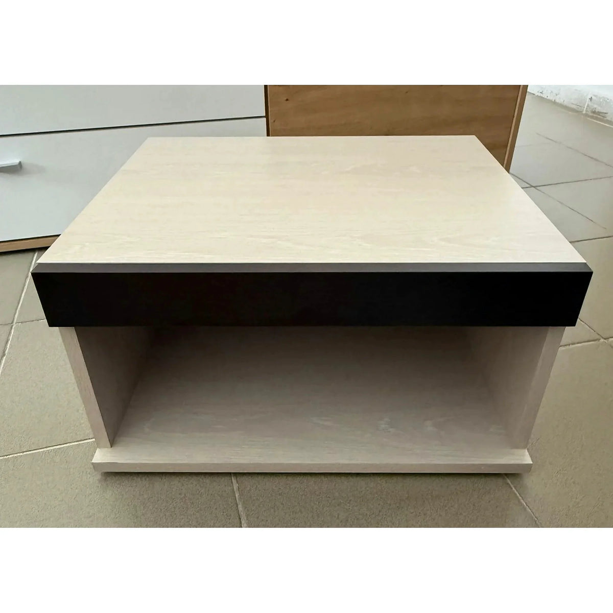 PRODUS RESIGILAT - Noptiera DEN03PW, crem/wenge, PAL, 50x42x26 cm