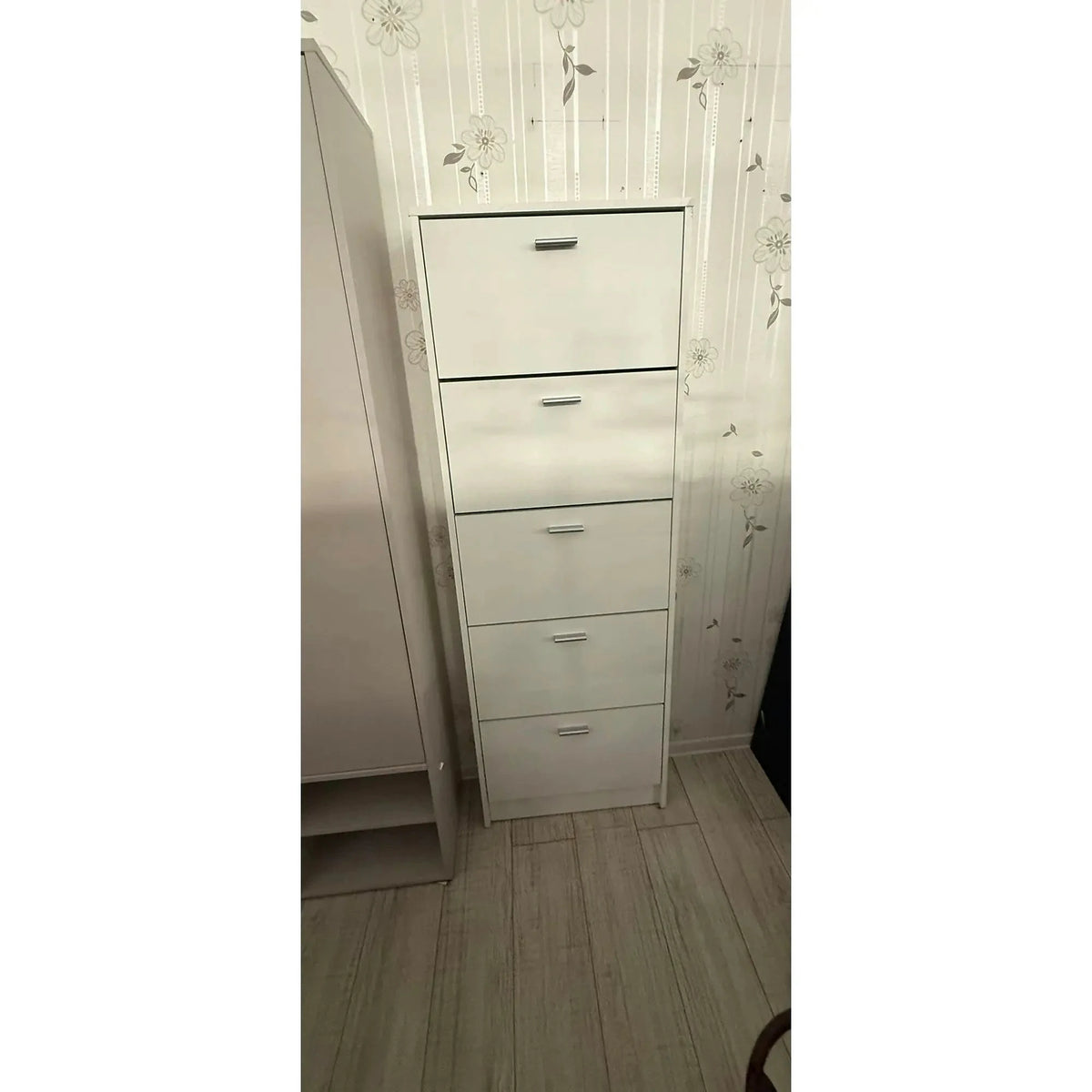 PRODUS RESIGILAT - Pantofar MOBI 15, alb, DTD laminat, 58x18x170 cm
