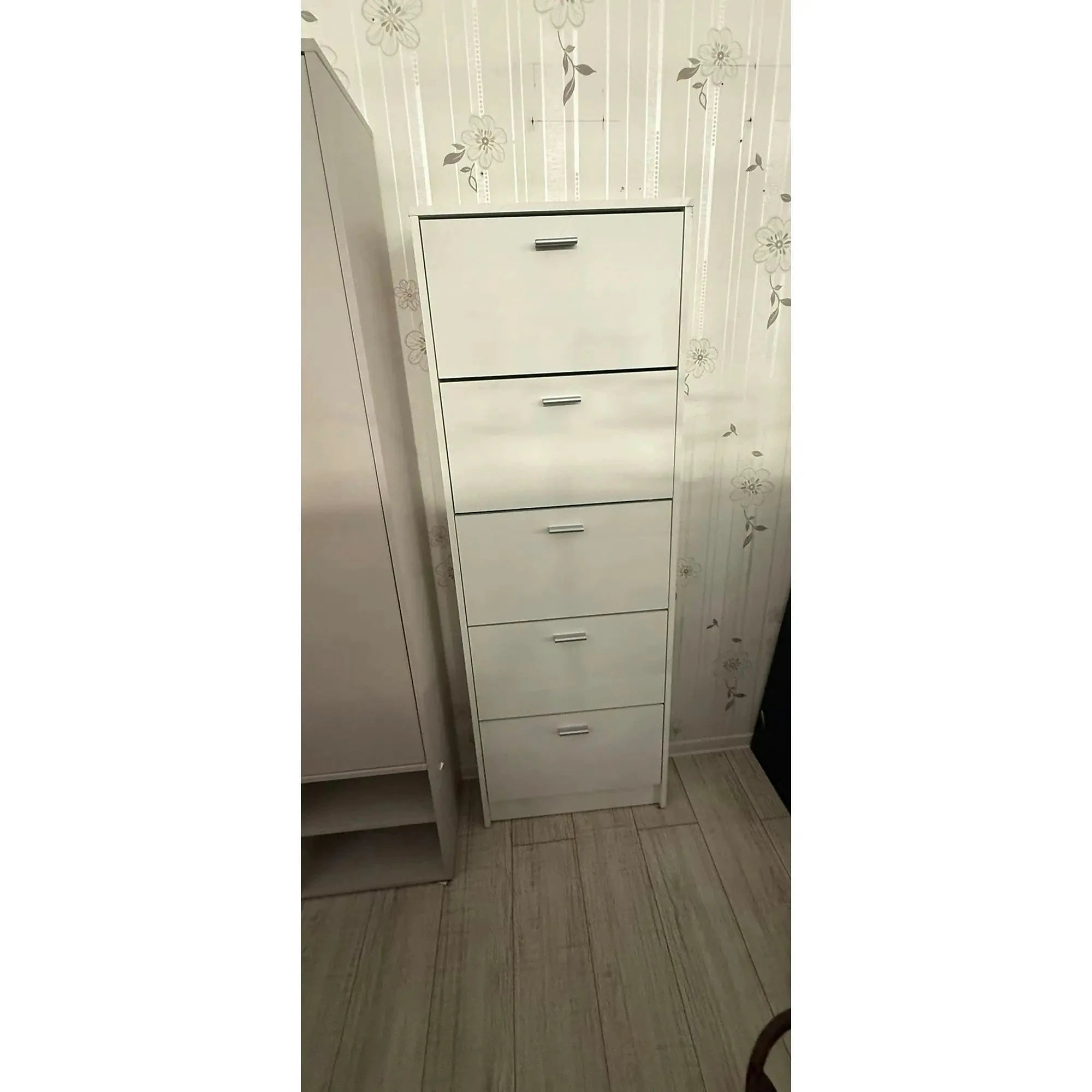 PRODUS RESIGILAT - Pantofar MOBI 15, alb, DTD laminat, 58x18x170 cm
