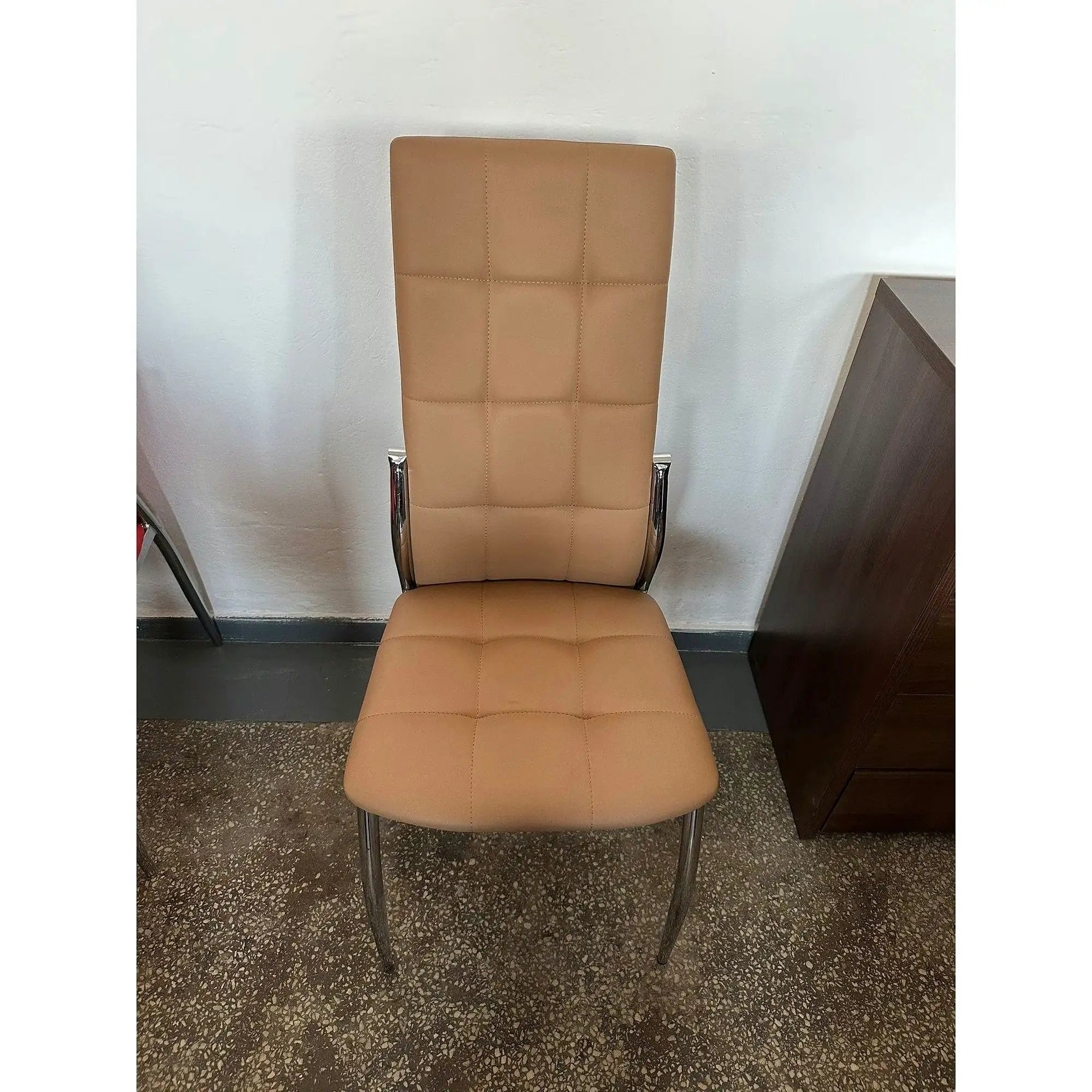 PRODUS RESIGILAT - Scaun B30, maro/crom, piele ecologica/otel