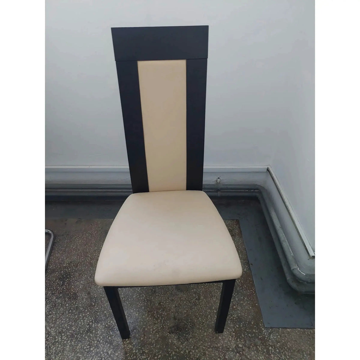 PRODUS RESIGILAT - Scaun ELLA, crem/wenge, piele ecologica/lemn, 45x47x106 cm