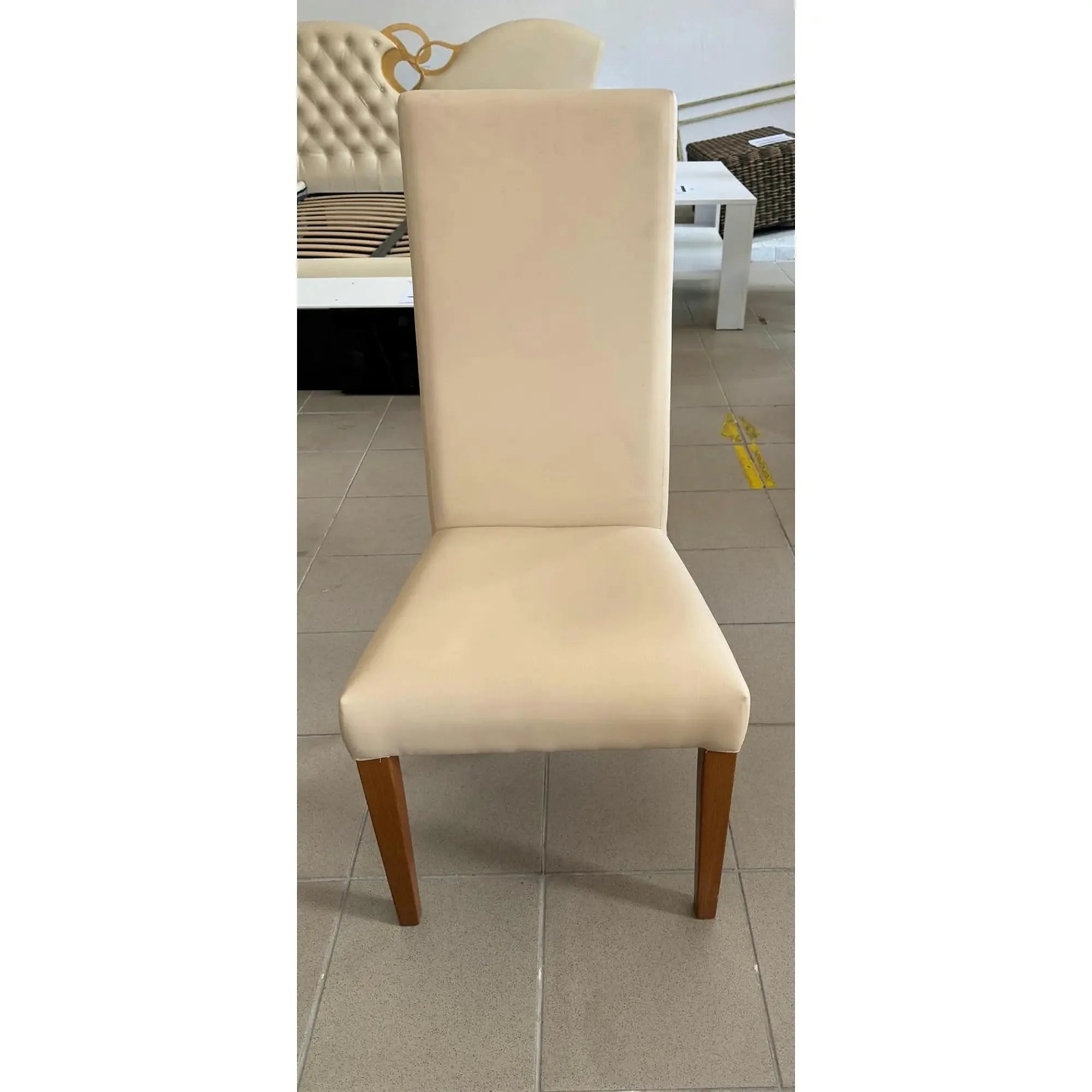 PRODUS RESIGILAT - Scaun ERGO, crem/nuc, piele ecologica/lemn, 48x44x104 cm