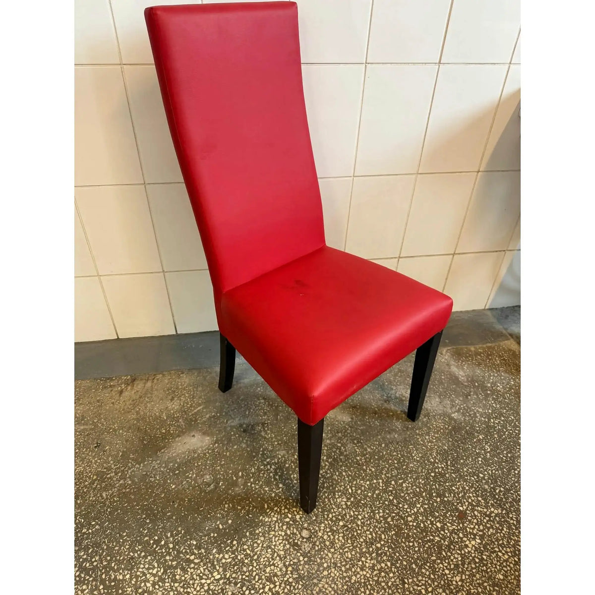 PRODUS RESIGILAT - Scaun ERGO, rosu/wenge, piele ecologica/lemn