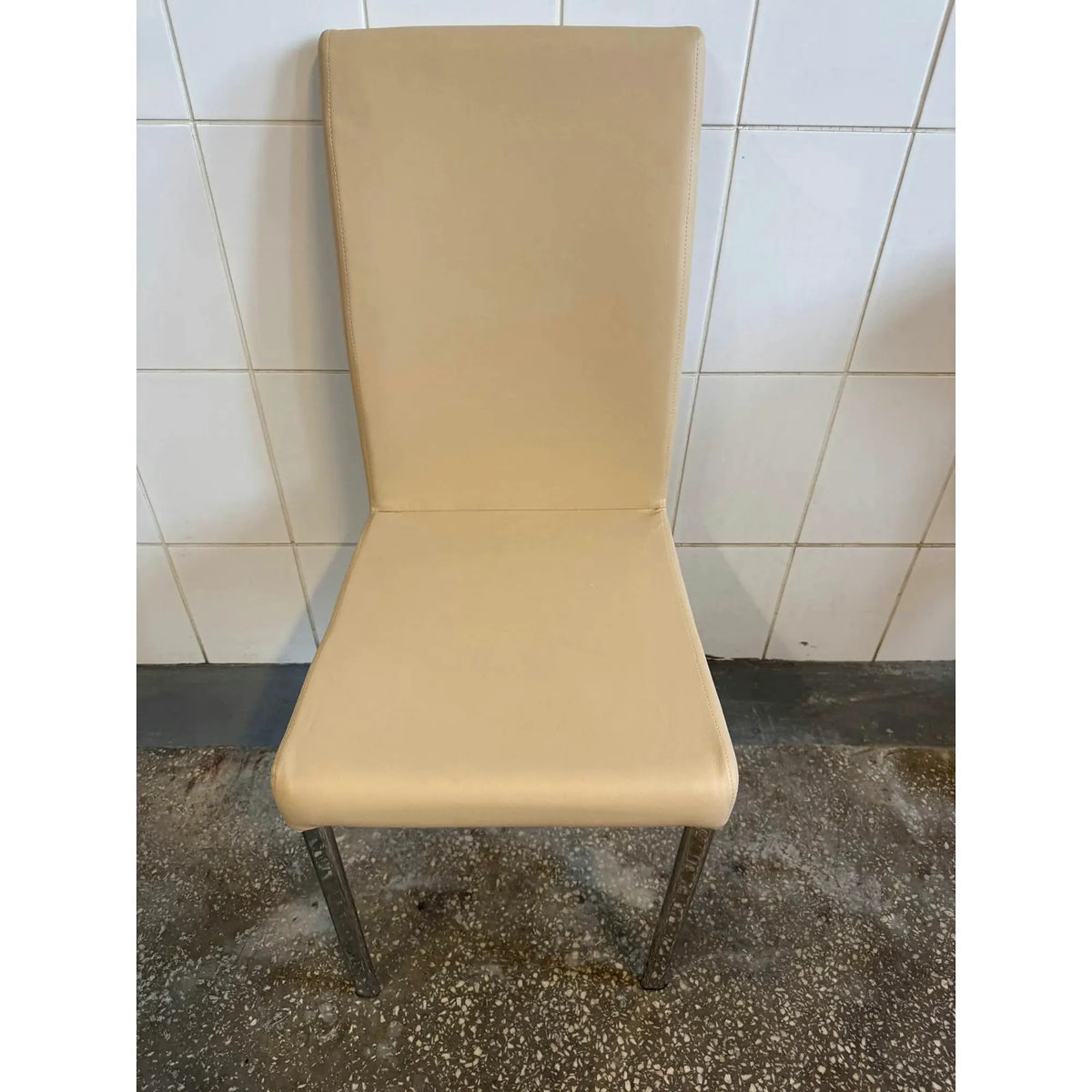 PRODUS RESIGILAT - Scaun FOX, crem/crom, piele ecologica/metal