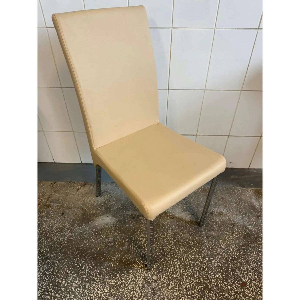 PRODUS RESIGILAT - Scaun FOX, crem/crom, piele ecologica/metal