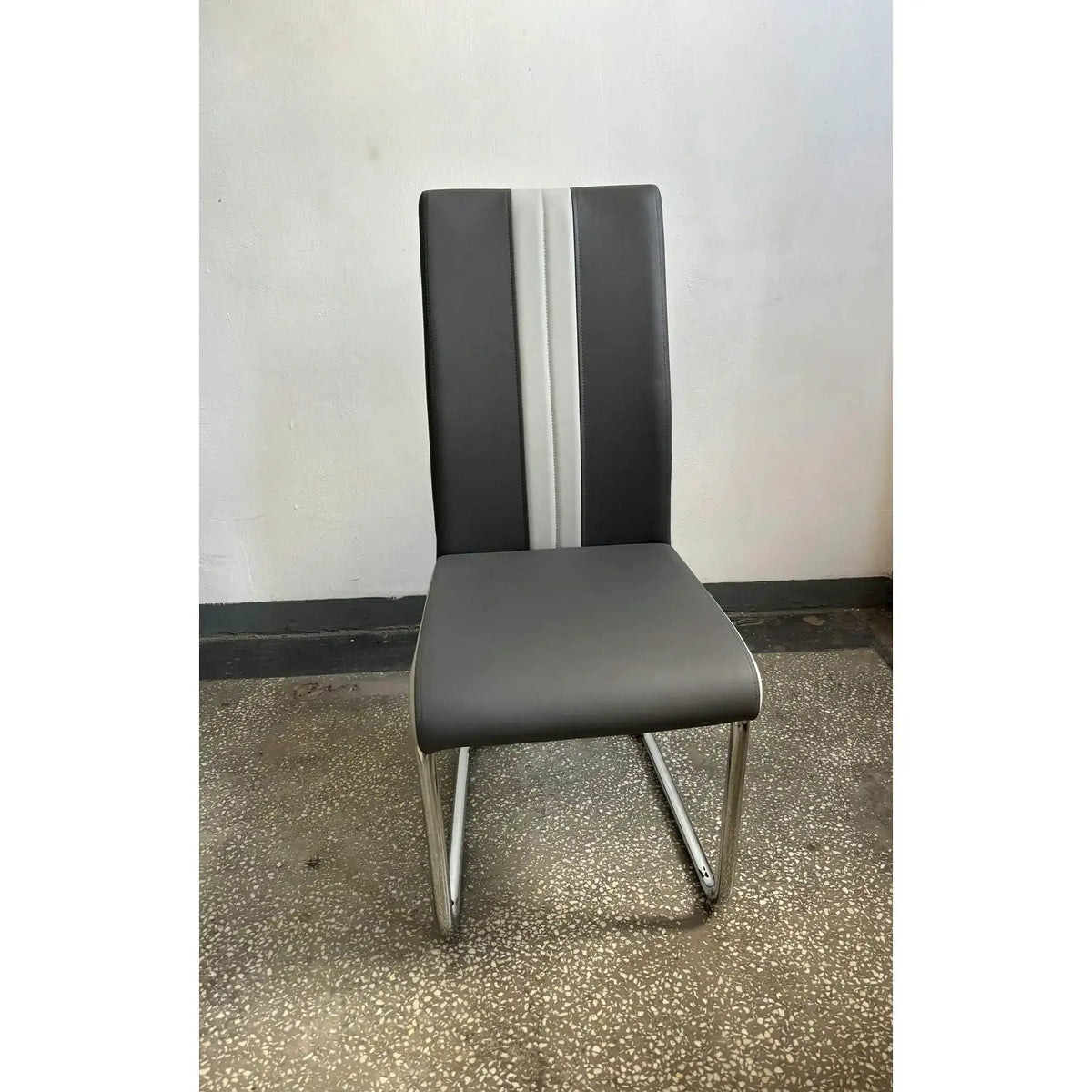 PRODUS RESIGILAT - Scaun H200, gri/crom, piele ecologica/metal, 42X42X98 cm
