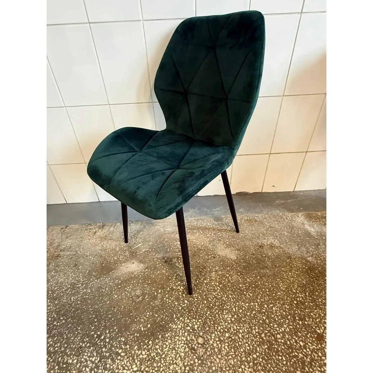 PRODUS RESIGILAT - Scaun K453, verde, stofa catifelata/metal, 48x53x86 cm
