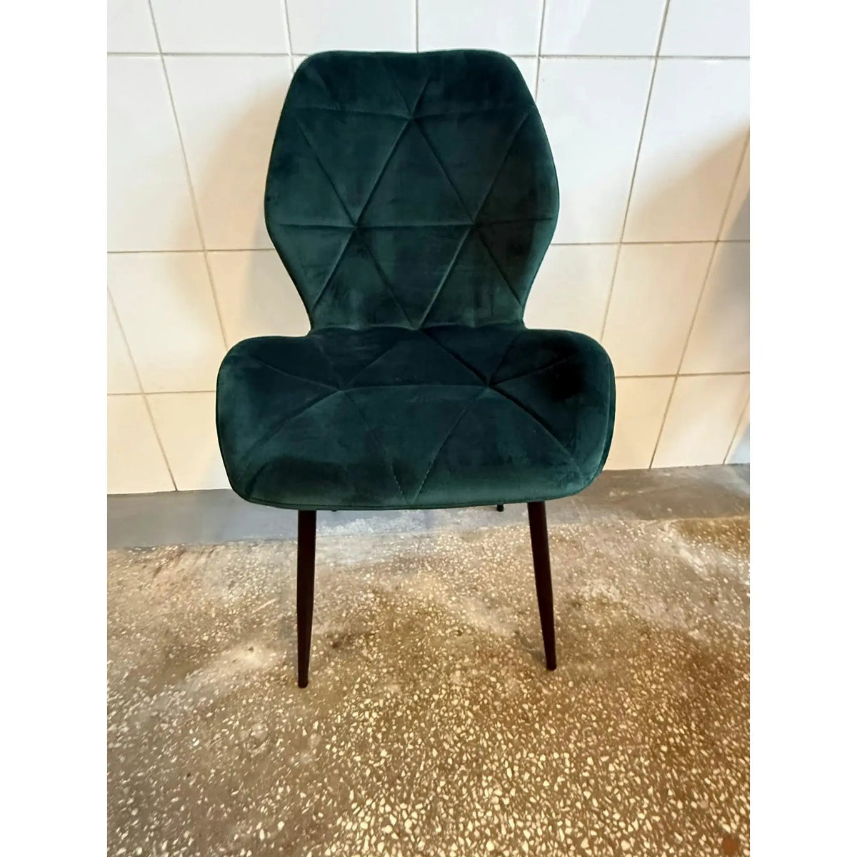PRODUS RESIGILAT - Scaun K453, verde, stofa catifelata/metal, 48x53x86 cm