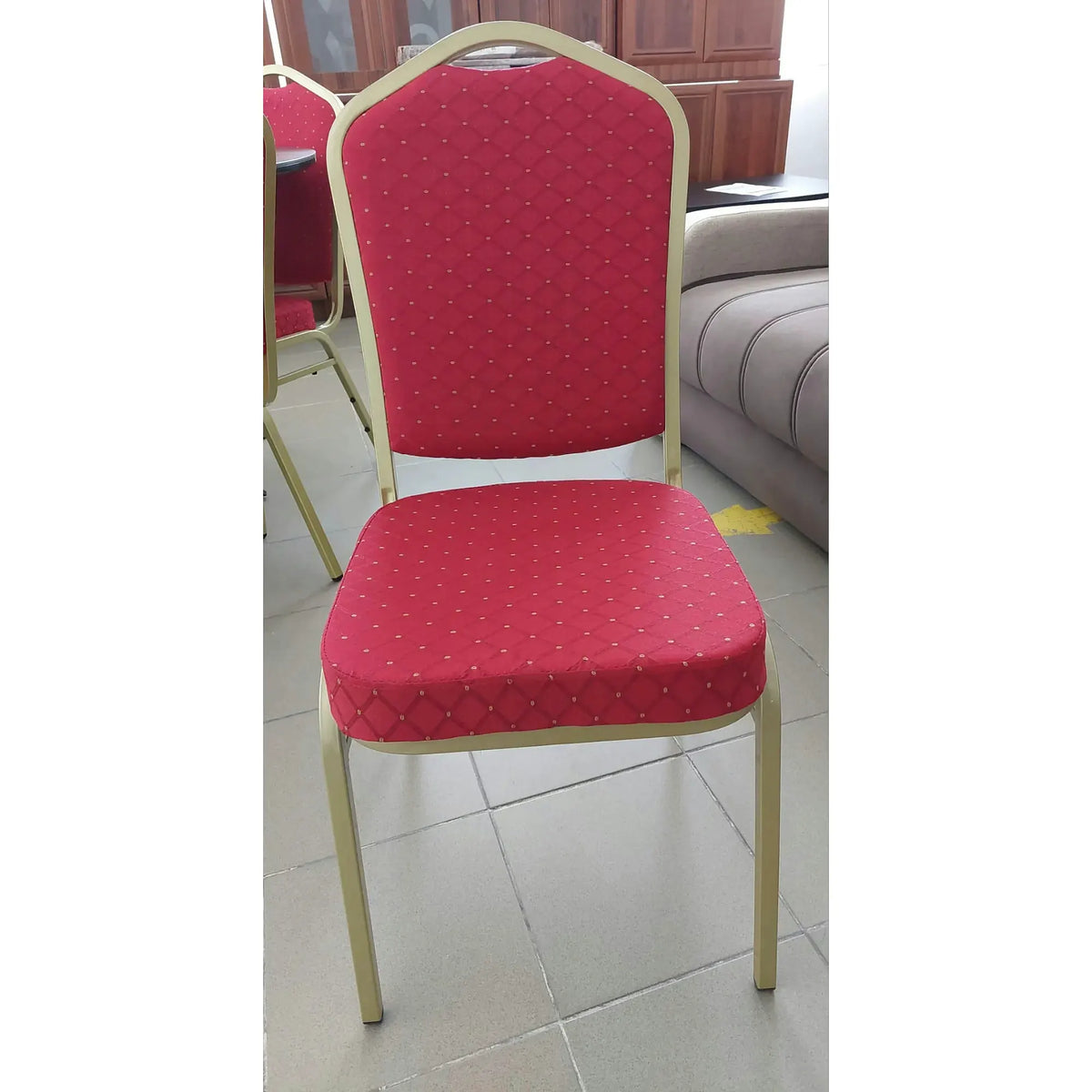 PRODUS RESIGILAT - Scaun K66, rosu, stofa clasica, 45x48x93 cm