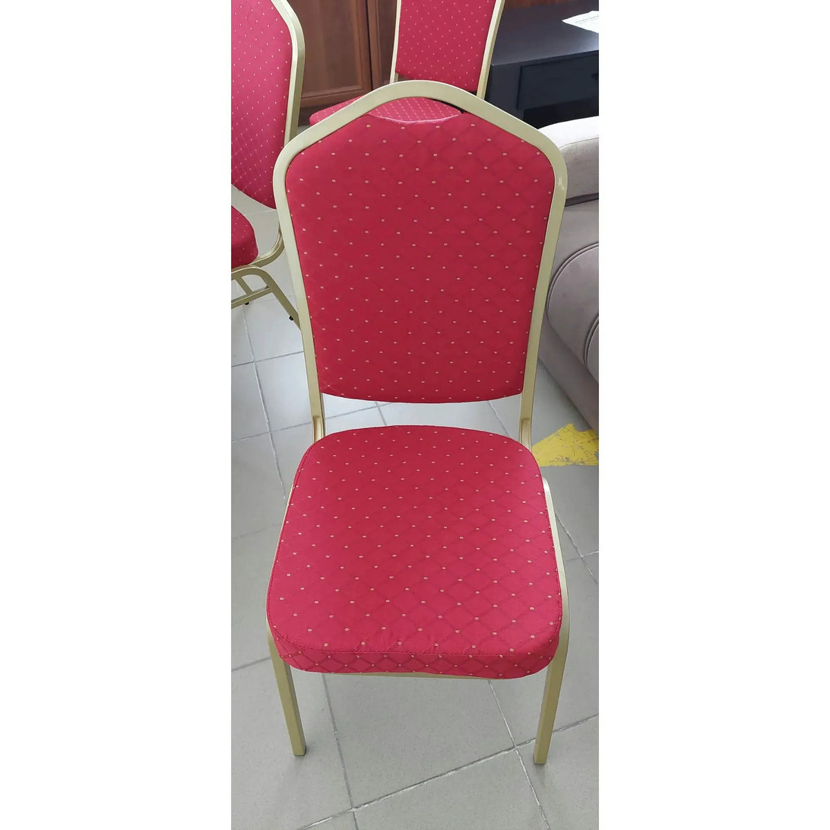 PRODUS RESIGILAT - Scaun K66, rosu, stofa clasica, 45x48x93 cm