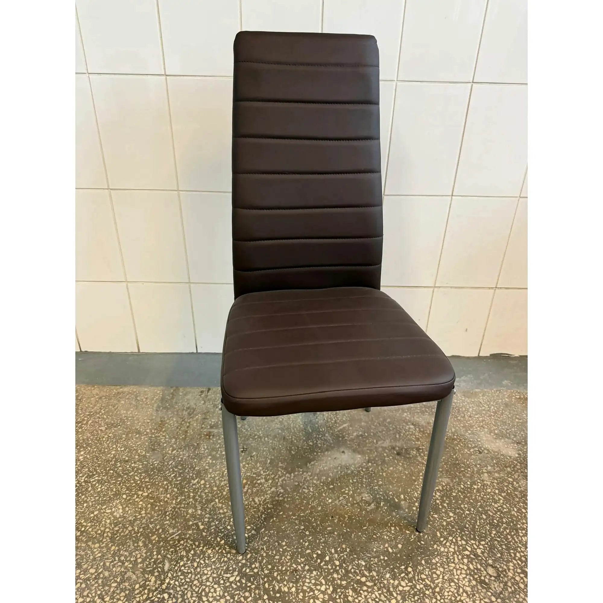 PRODUS RESIGILAT - Scaun K70, maro/crom, piele ecologica/metal, 43x49x97 cm