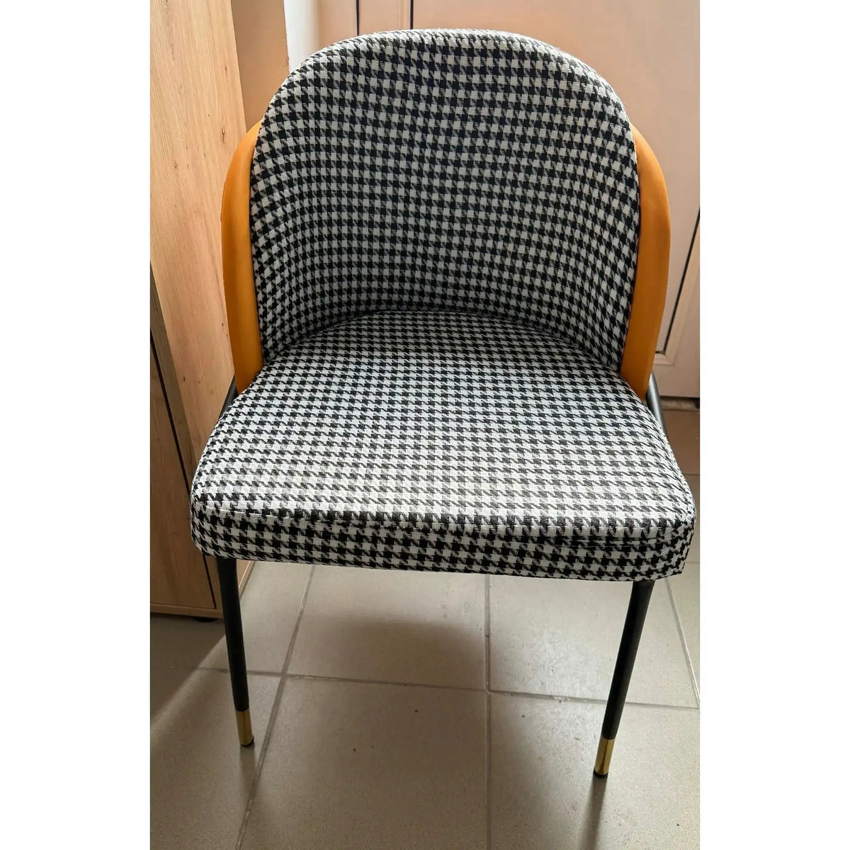 PRODUS RESIGILAT - Scaun KIRNA, multicolor, stofa clasica/piele ecologica, 54x56x78 cm