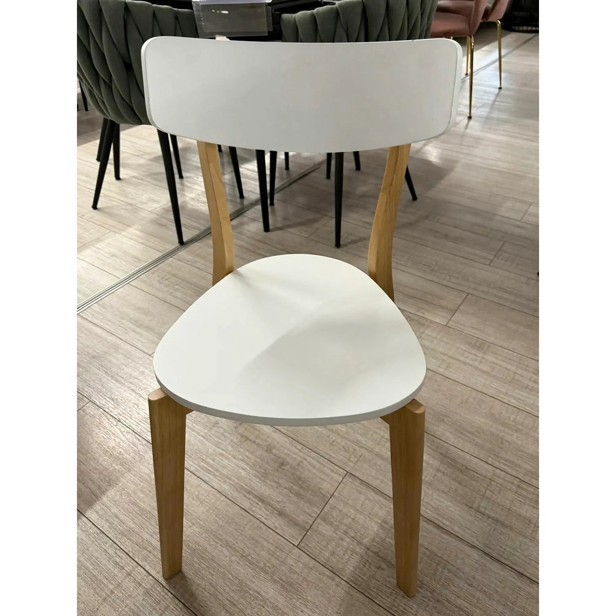 PRODUS RESIGILAT - Scaun MOSSO, alb/stejar, lemn de stejar, 46x43x78 cm