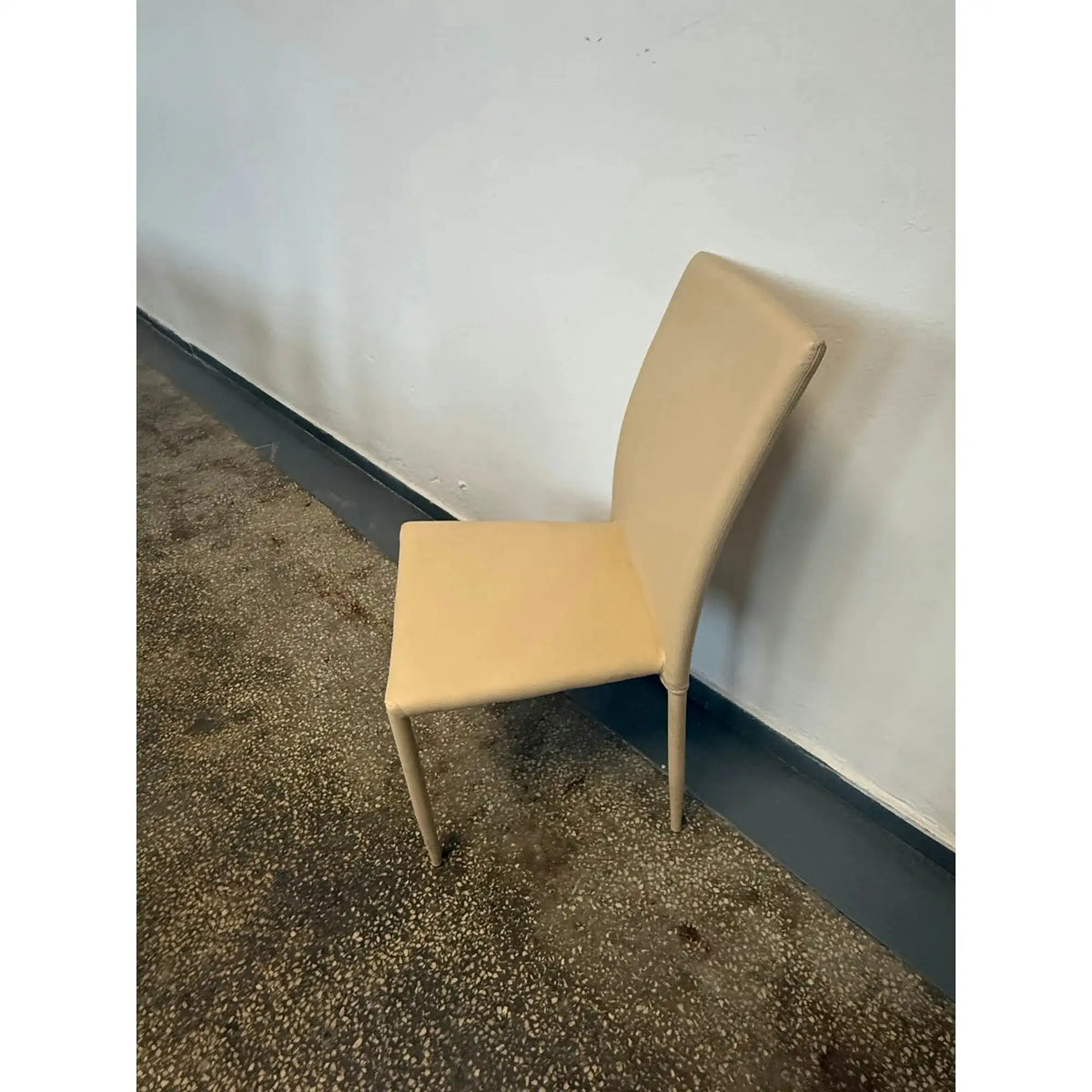 PRODUS RESIGILAT - Scaun SILOUETTE, crem, piele ecologica/metal