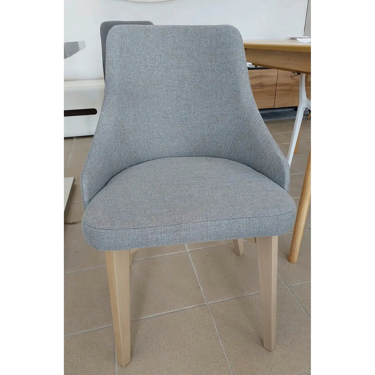 PRODUS RESIGILAT - Scaun TOLEDO, gri/stejar, stofa clasica/lemn, 55x51x82 cm