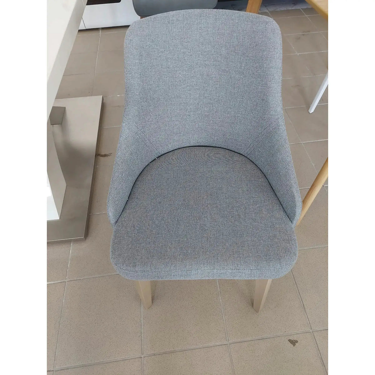 PRODUS RESIGILAT - Scaun TOLEDO, gri/stejar, stofa clasica/lemn, 55x51x82 cm