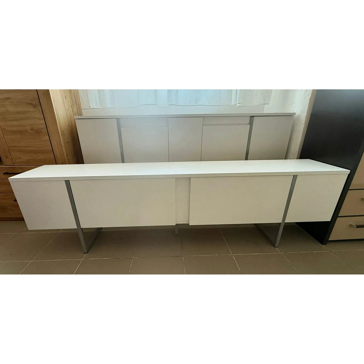 PRODUS RESIGILAT - Set living LUXE, alb/argintiu, PAL/metal