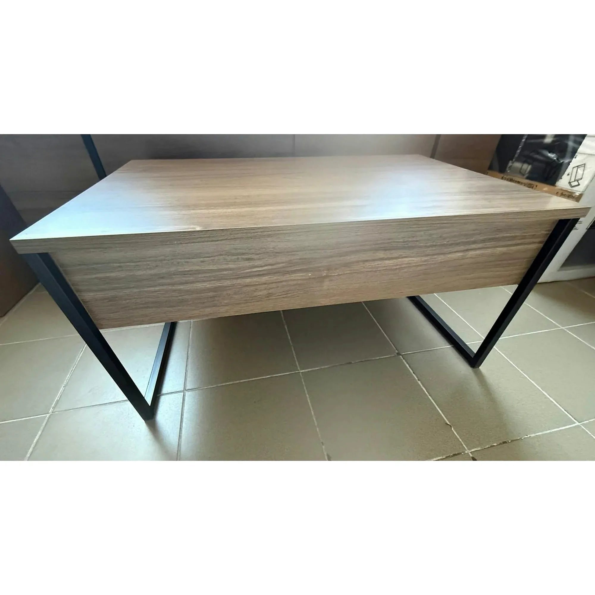 PRODUS RESIGILAT - Set living LUXE, nuc/negru, PAL/metal