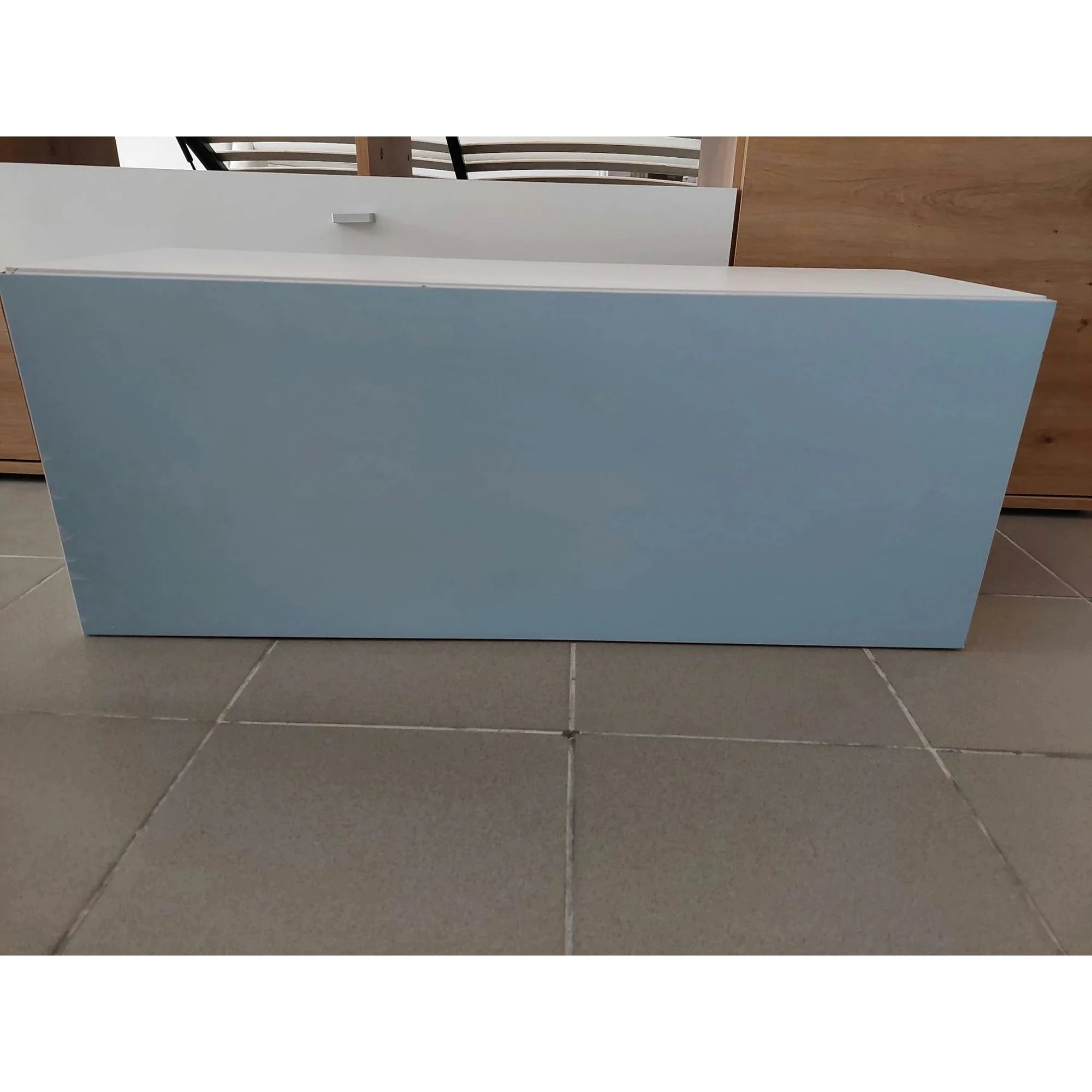 PRODUS RESIGILAT - Vitrina VIGO 90, alb, PAL/sticla, 90x32x35 cm