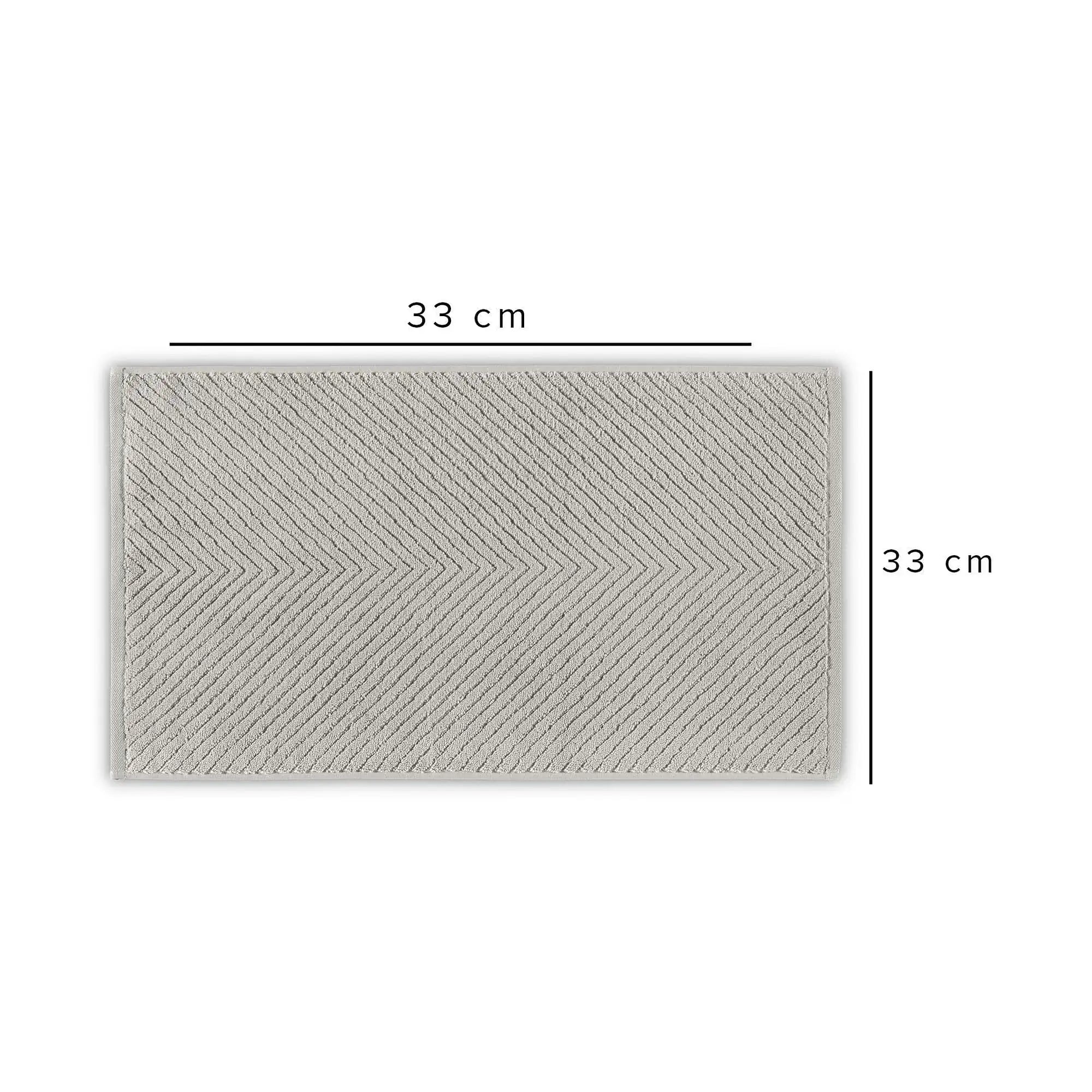 Prosop baie CHEVRON, gri, bumbac, 33x33 cm