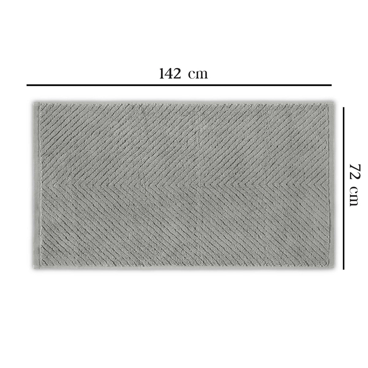 Prosop baie CHEVRON, gri, bumbac, 76x142 cm