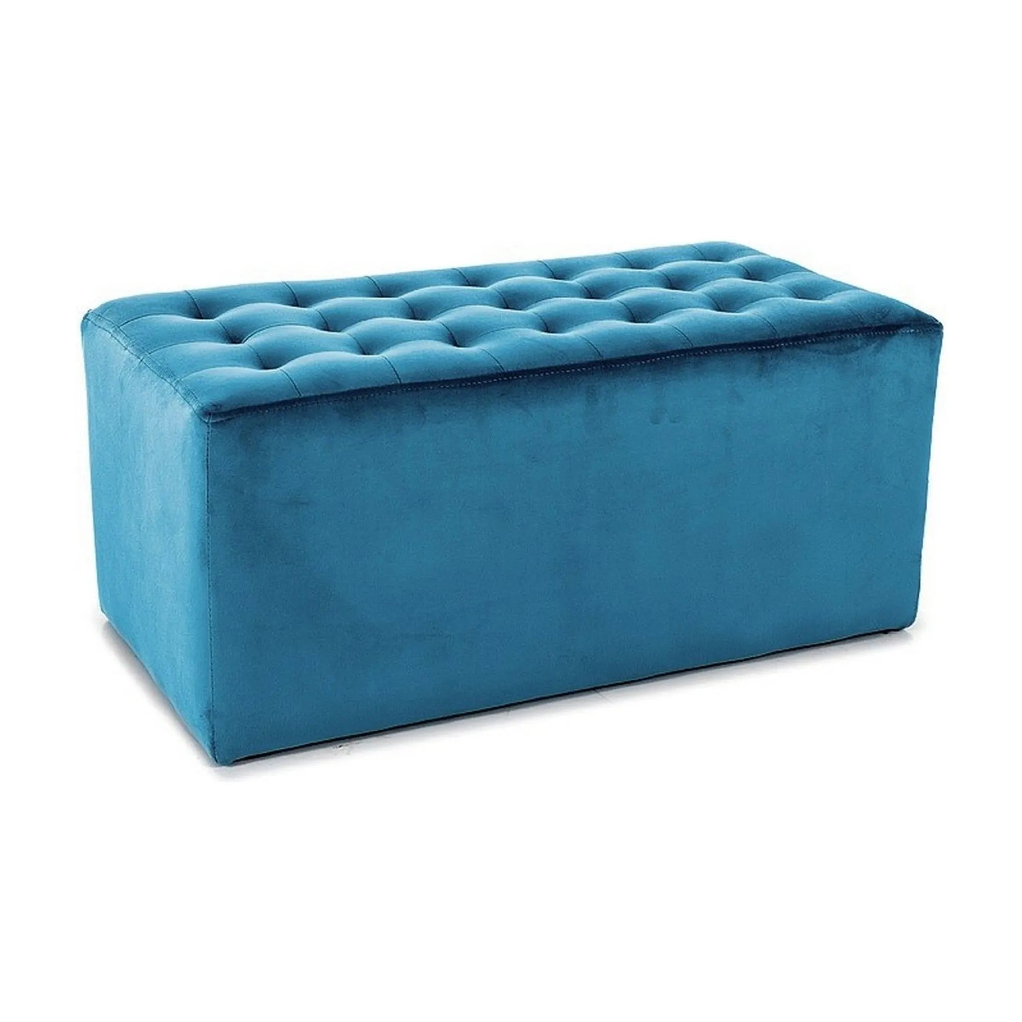 Taburet LORI 2, stofa catifelata turcoaz - Bluvel 85, 76x39x34 cm