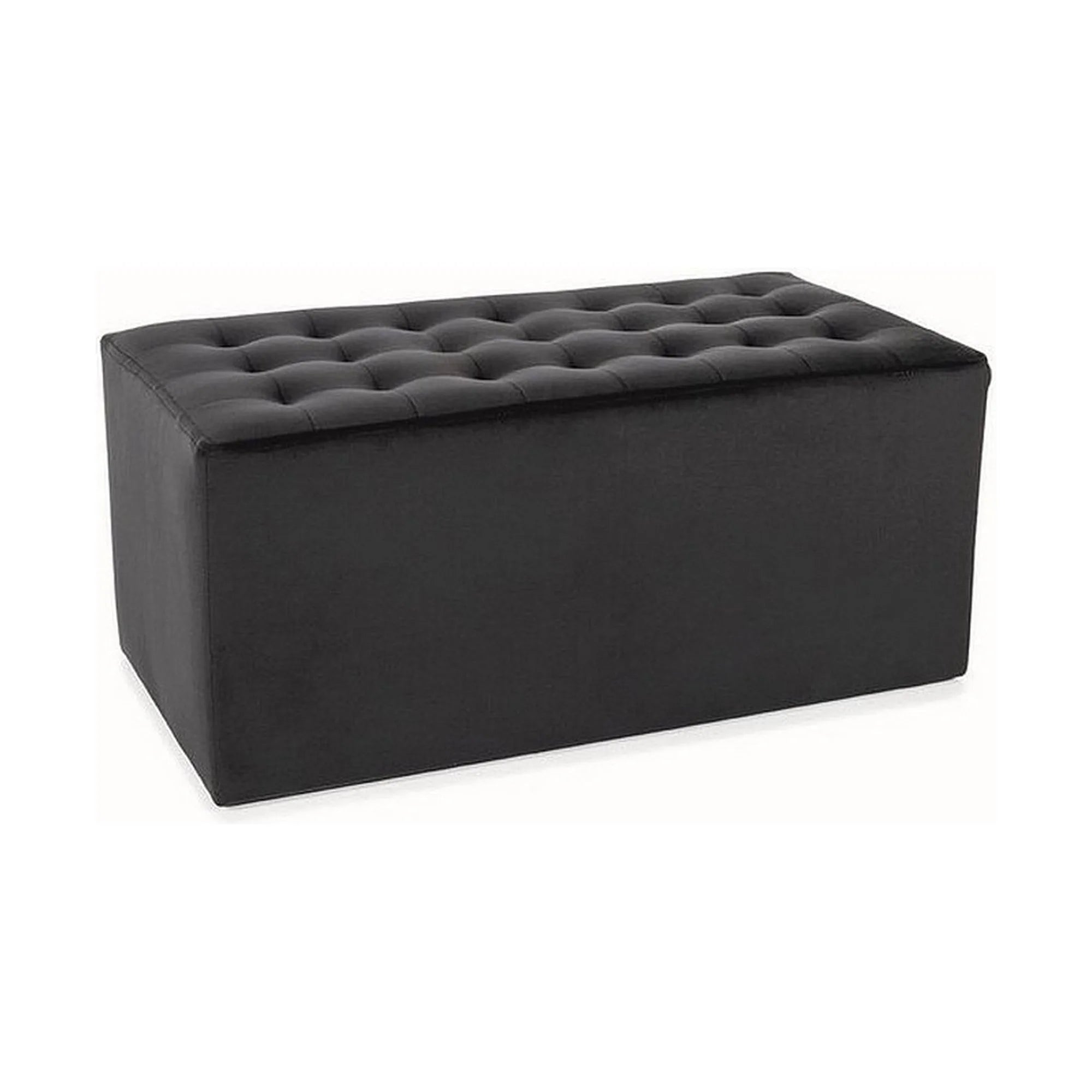 Taburet LORI 2, stofa catifelata negru - Bluvel 19, 76x39x34 cm