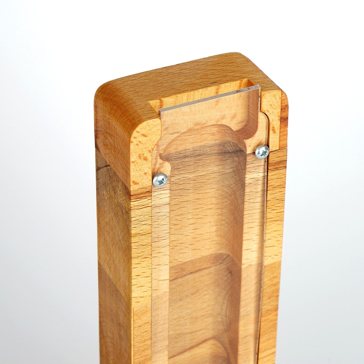 Pusculita HAKUMJ, stejar, lemn/sticla, 18x3x22 cm