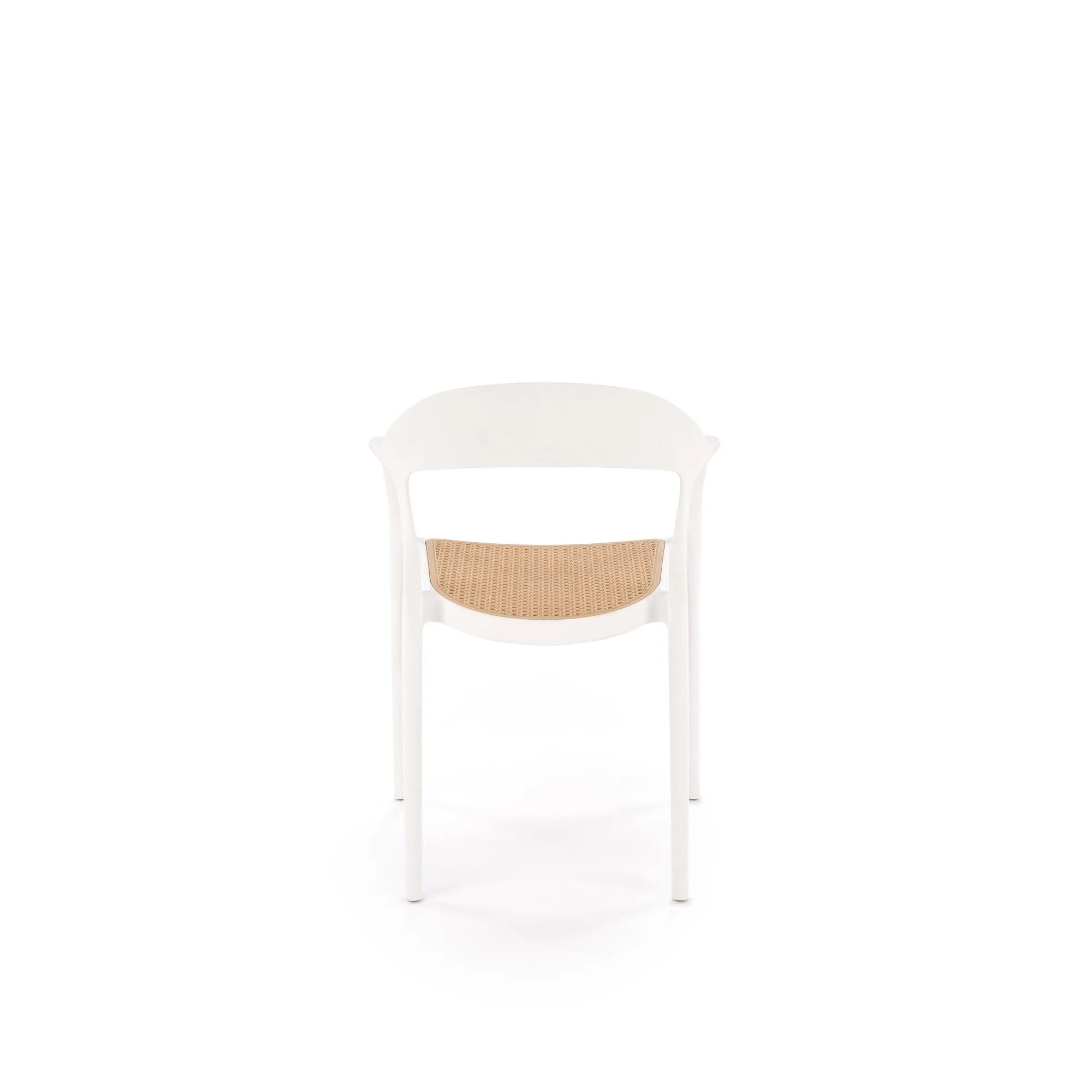 Scaun de gradina K530, stejar/alb, polipropilena, 57x52x80 cm