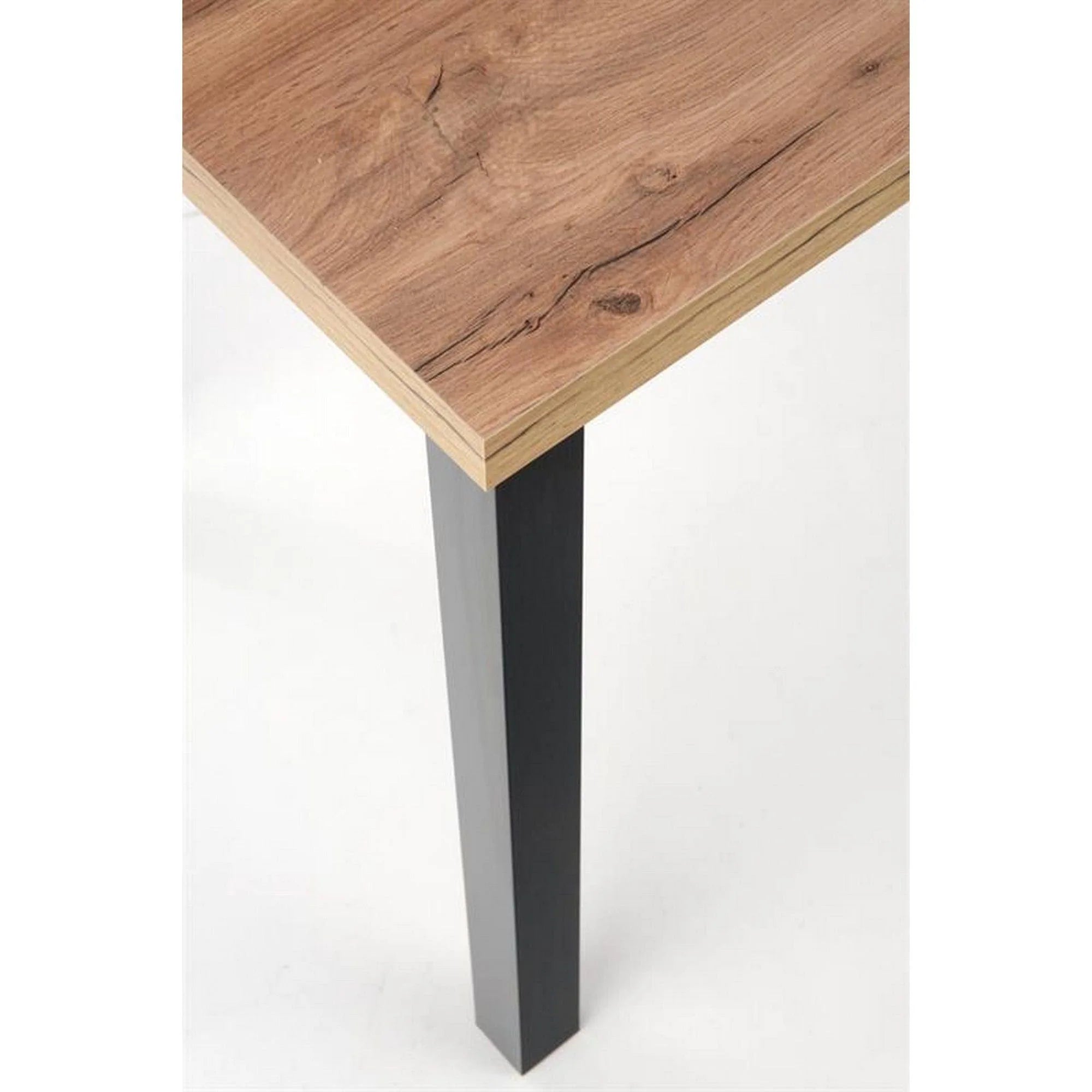 Masa COBALT, stejar/negru, PAL furniruit, 120x68x77 cm