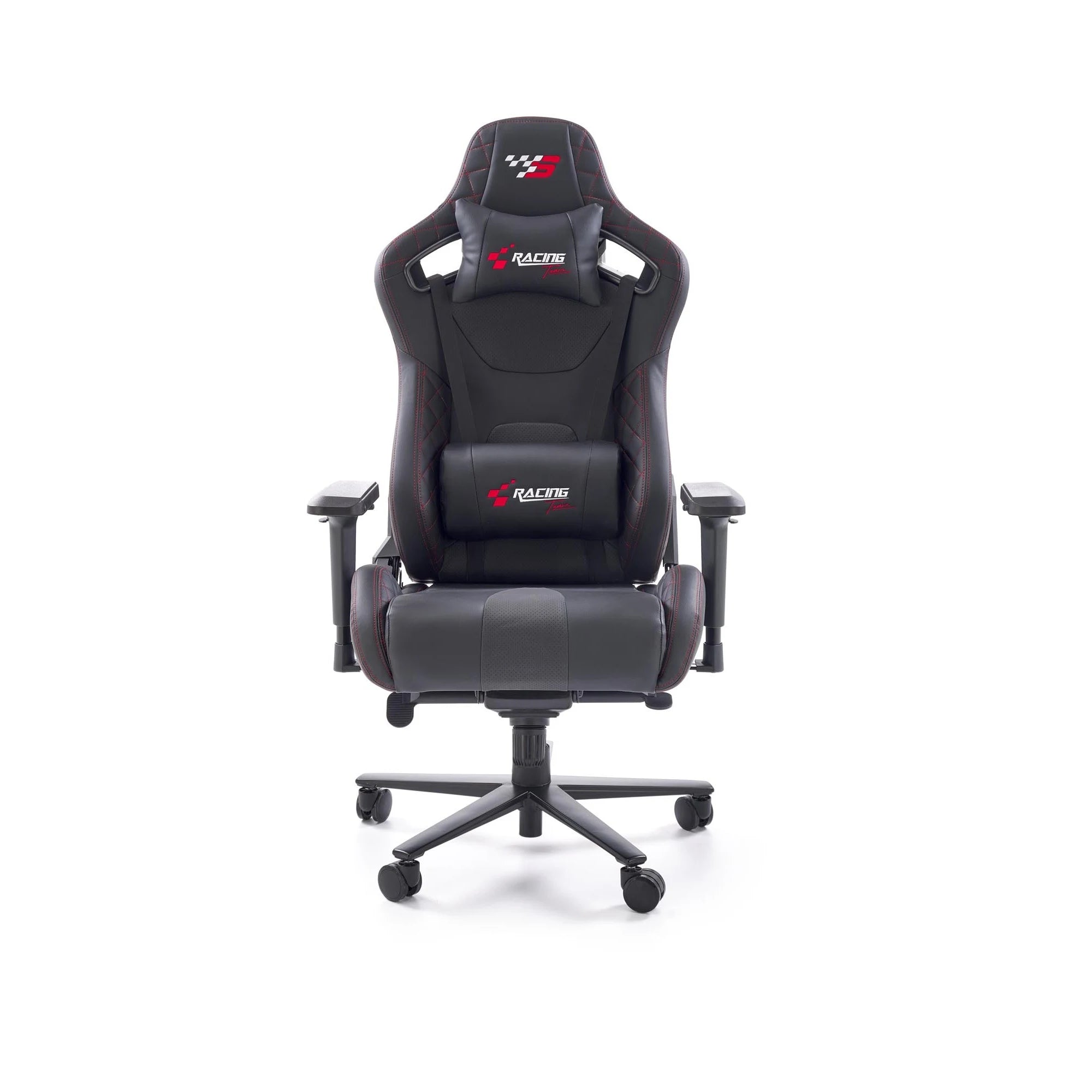 Scaun gaming CHAVEZ, negru, piele ecologica, 77x70x129/135 cm