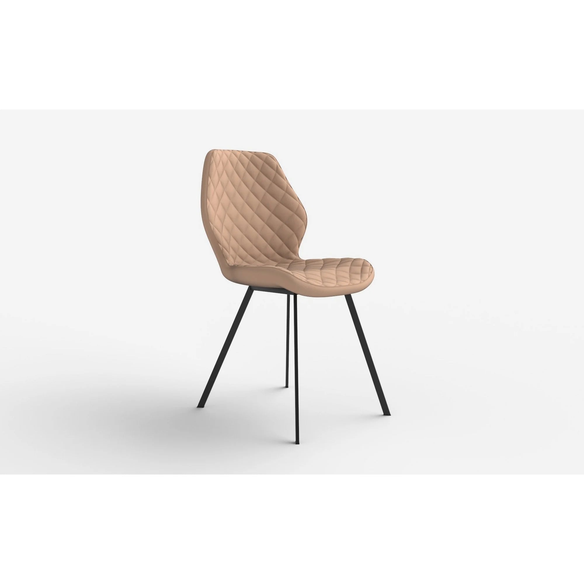 Scaun K360 bej/negru, stofa clasica/metal, 51x64x90 cm